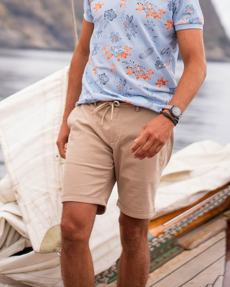 Beige Baumwollstretch-Shorts Beige Baumwollstretch-Shorts