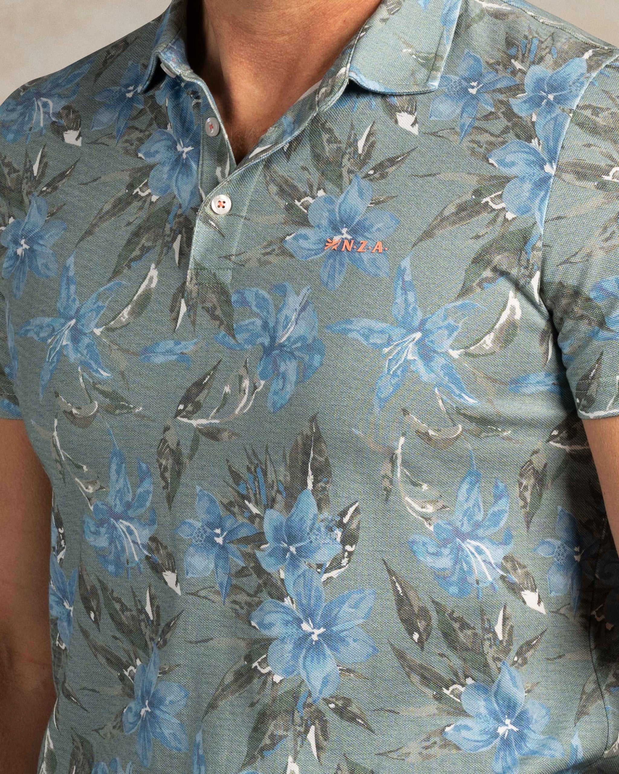 Groene 100% katoenen polo Groene 100% katoenen polo