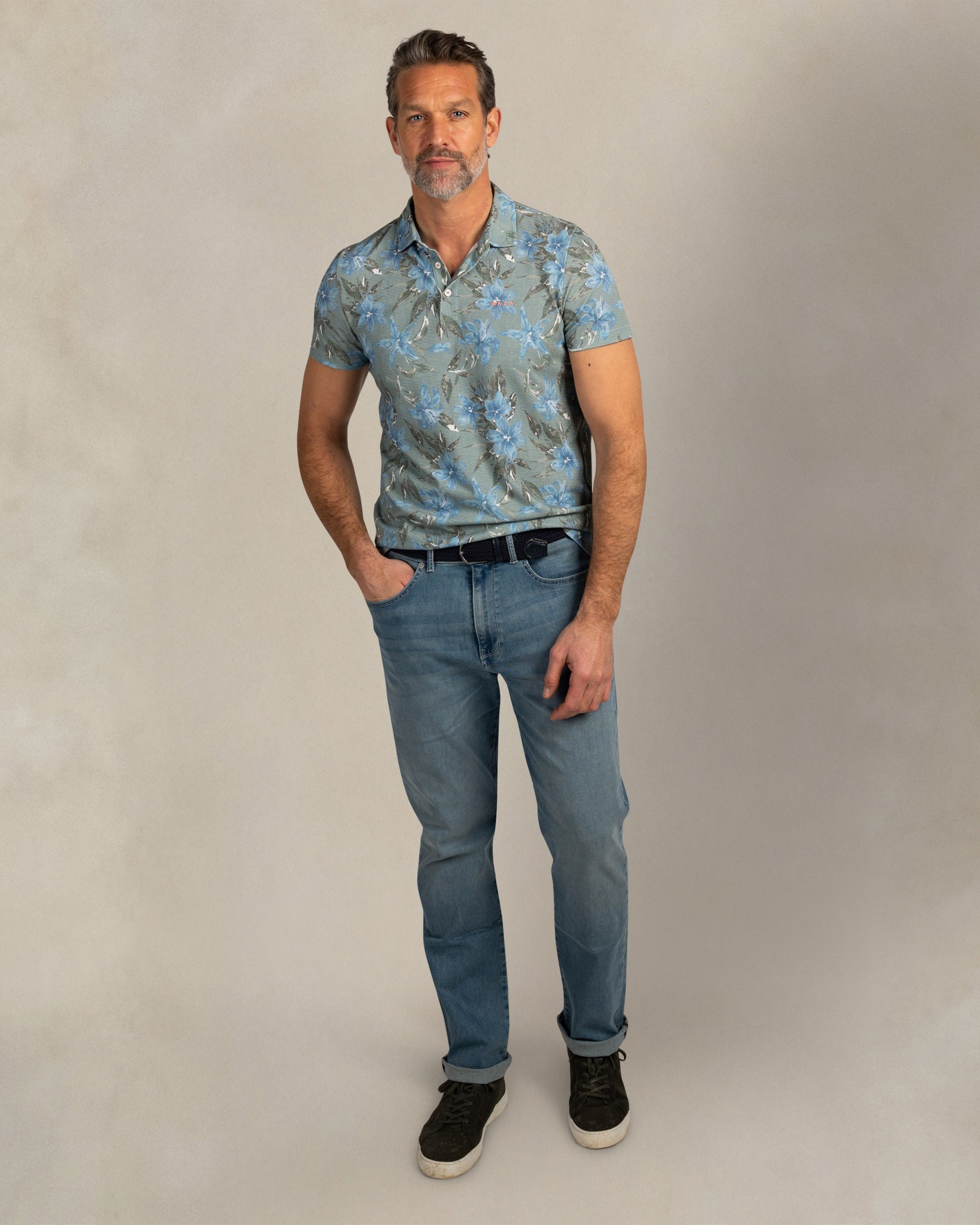 Groene 100% katoenen polo Groene 100% katoenen polo