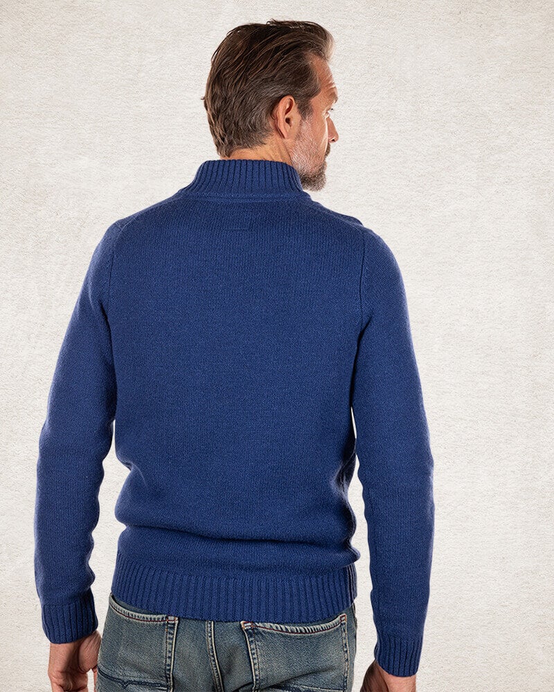 Pull uni demi zip - Bright Water Blue Pull uni demi zip - Bright Water Blue