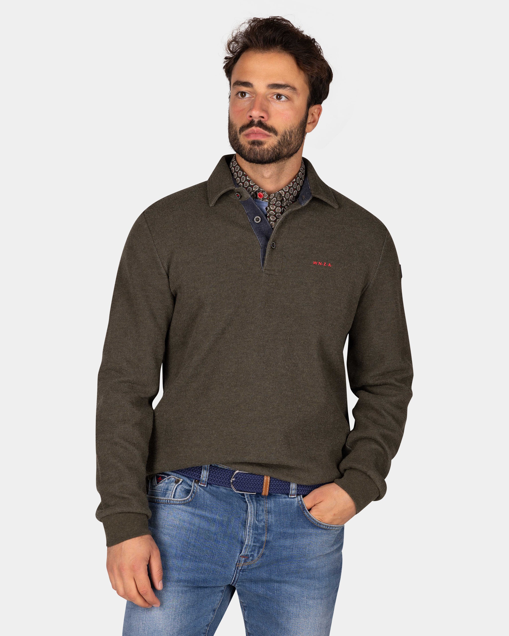 Donkergroene longsleeve rugby - Gravel Green Donkergroene longsleeve rugby - Gravel Green