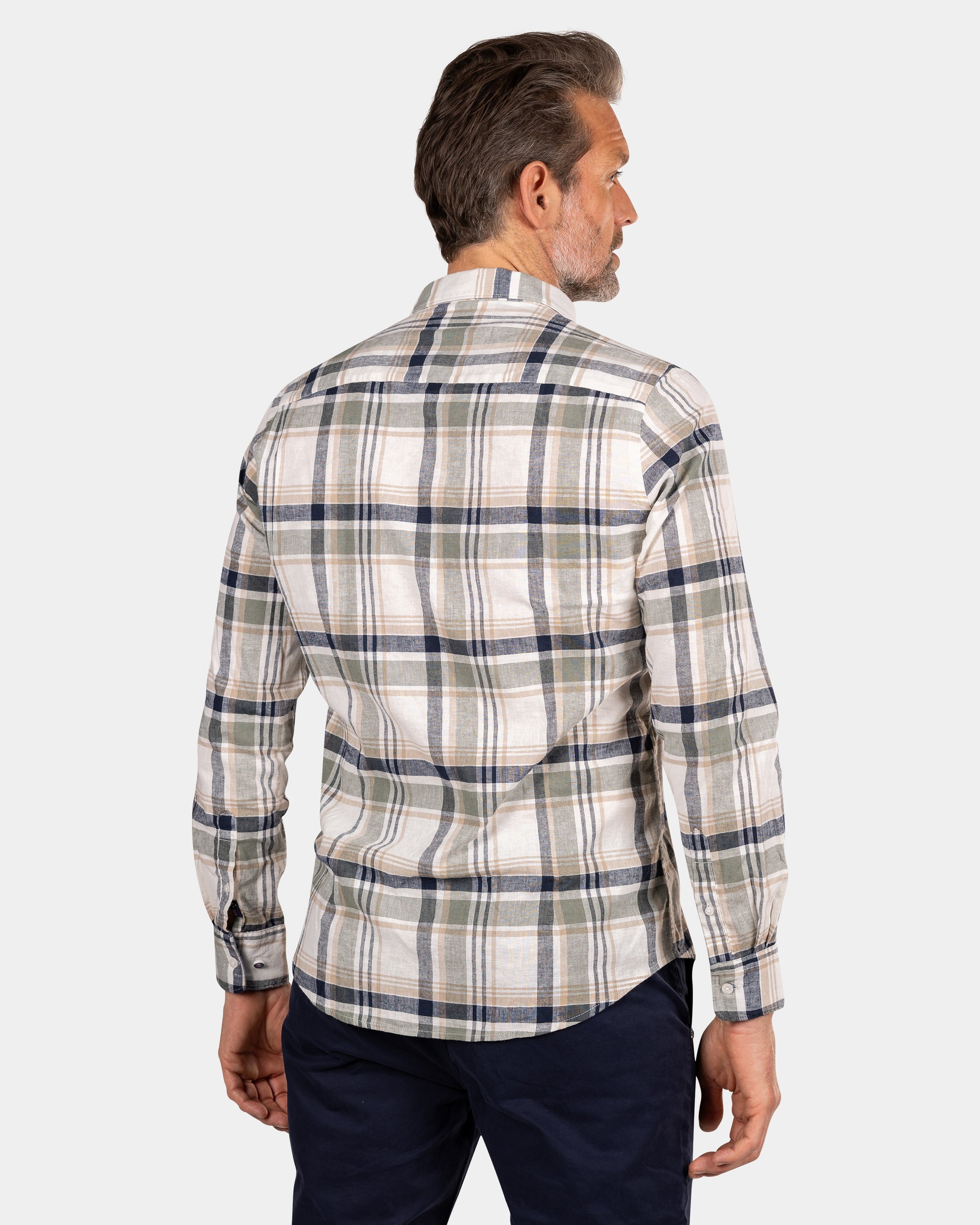 Grijs en groen geruit overhemd - Sage Grijs en groen geruit overhemd - Sage