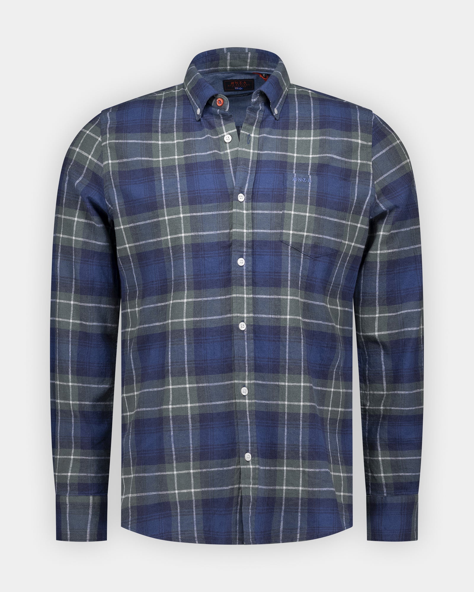 Chemise en lin bleue à carreaux Chemise en lin bleue à carreaux