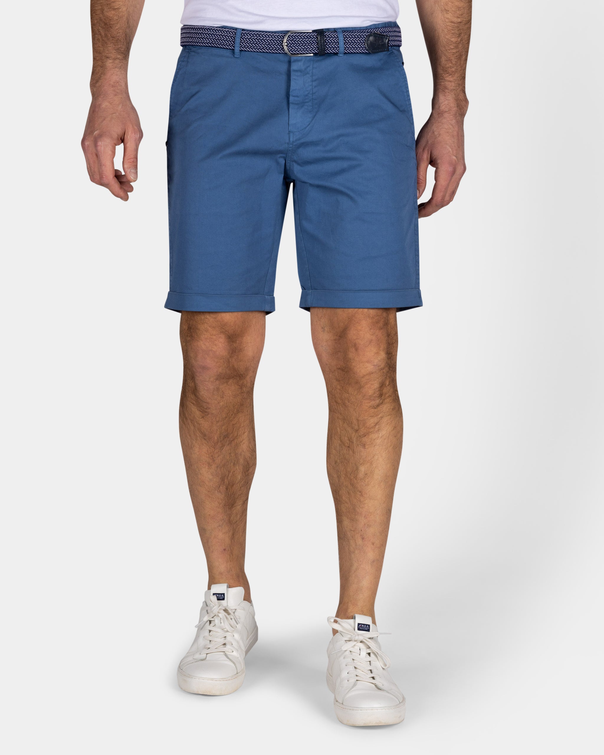 Blaue Baumwoll-Chino-Shorts Blaue Baumwoll-Chino-Shorts