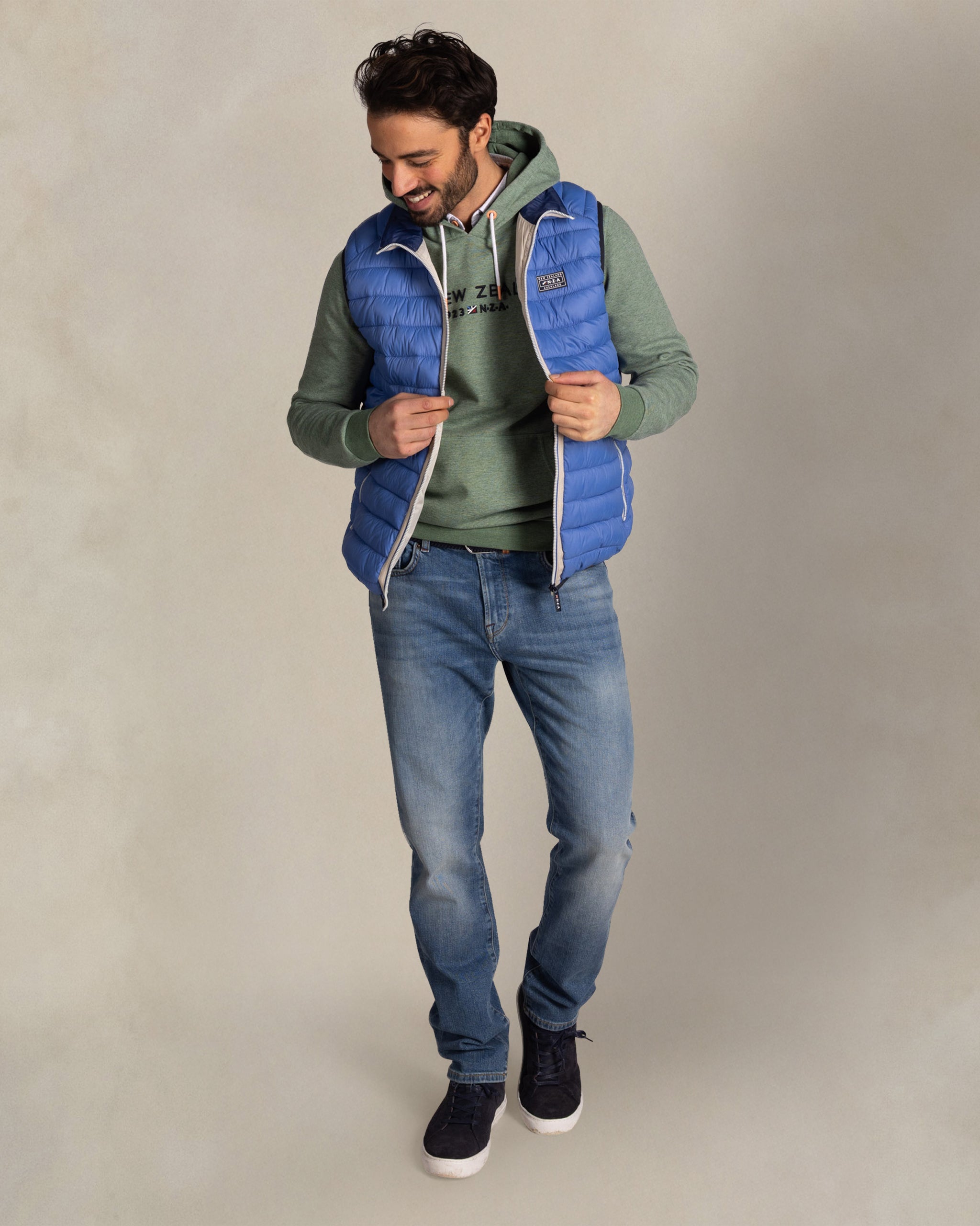 Bleu bodywarmer matelassé Bleu bodywarmer matelassé