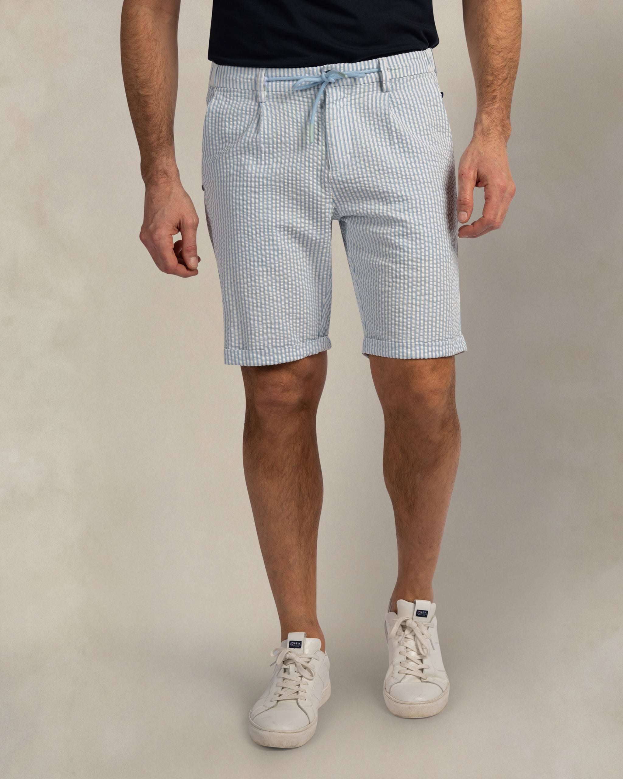 Blauwe 100% katoenen shorts Blauwe 100% katoenen shorts