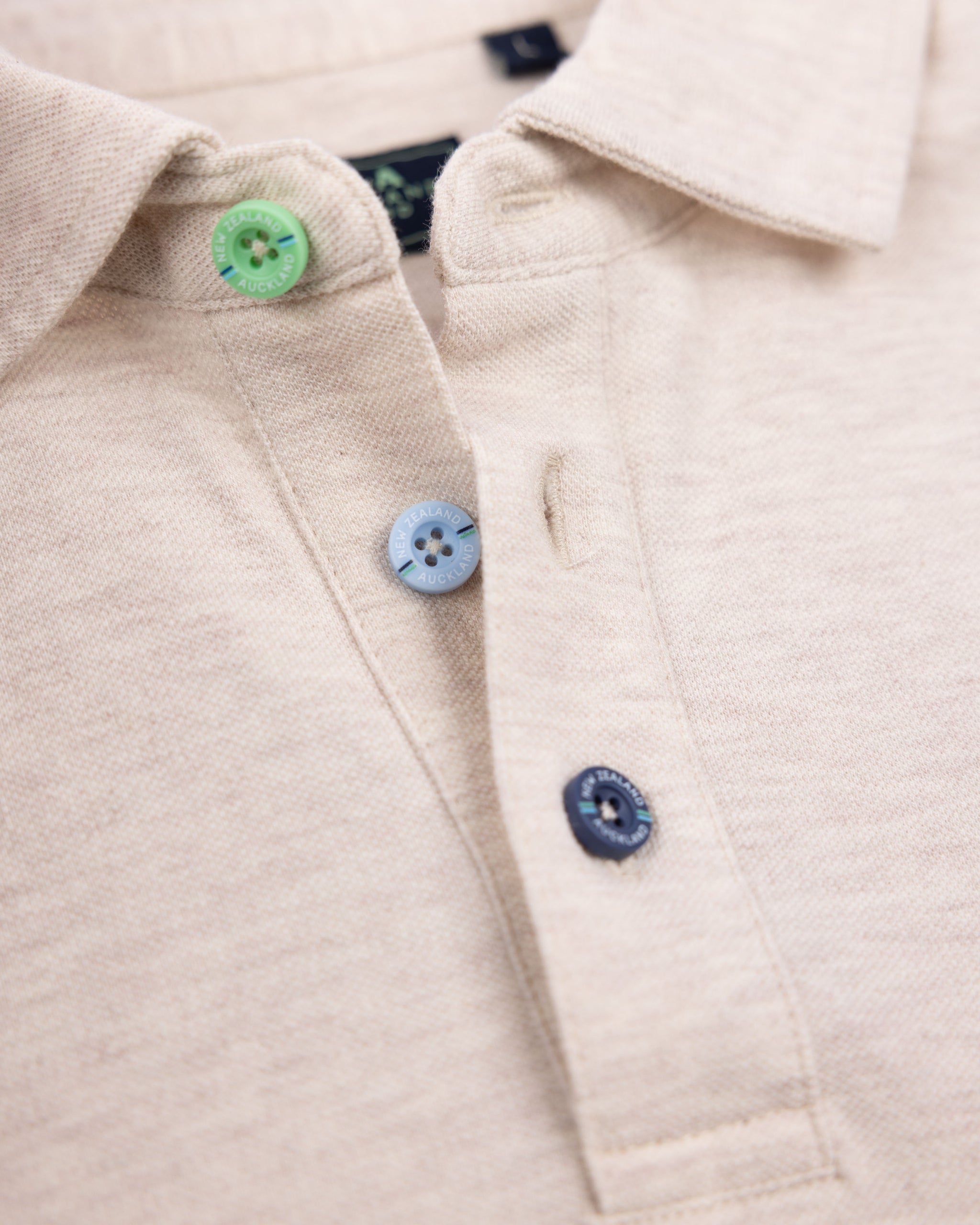 Polo uni en coton beige Polo uni en coton beige