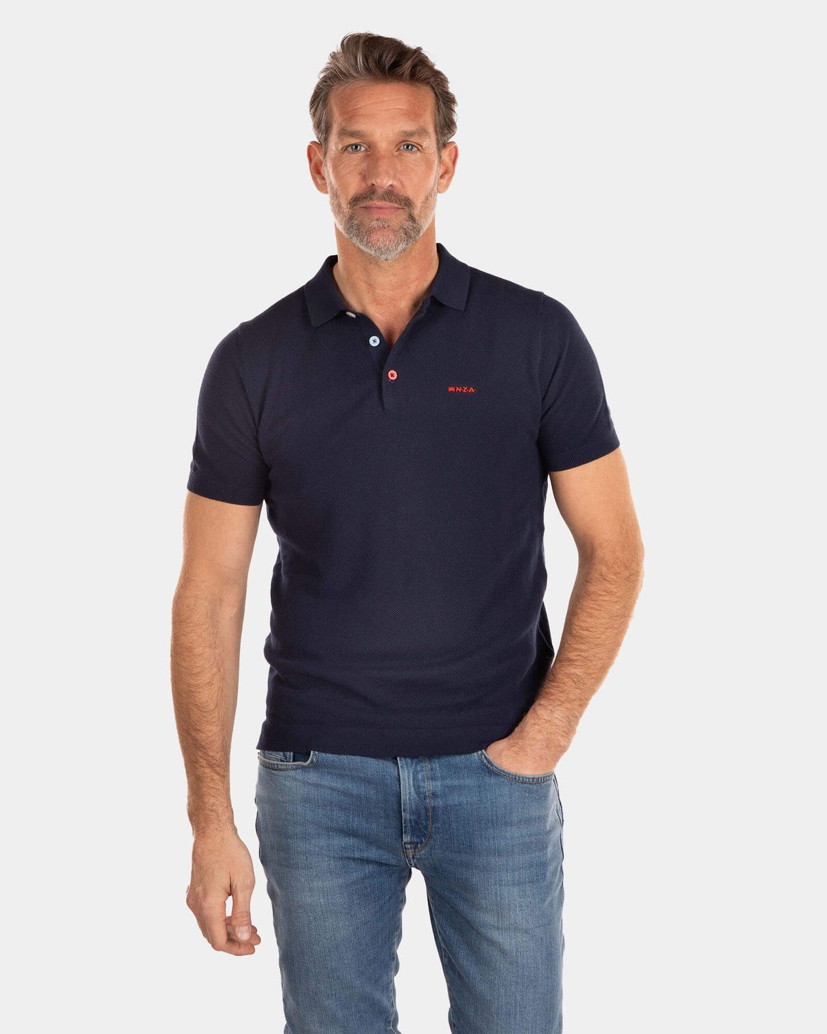 Polo uni à manches courtes - Traditional Navy
