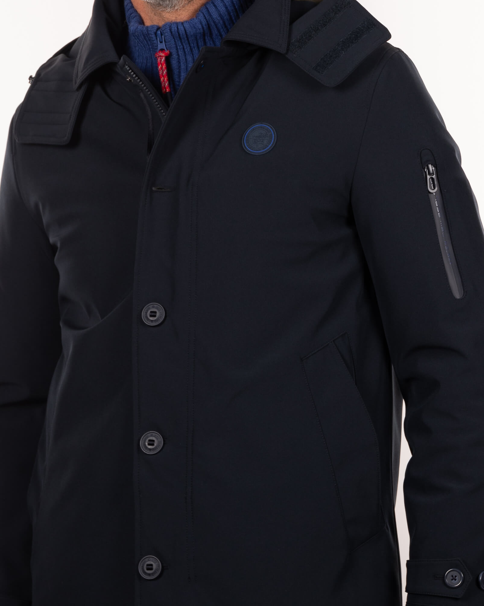 Hooded windproof parka jacket  - Pitch navy Hooded windproof parka jacket  - Pitch navy
