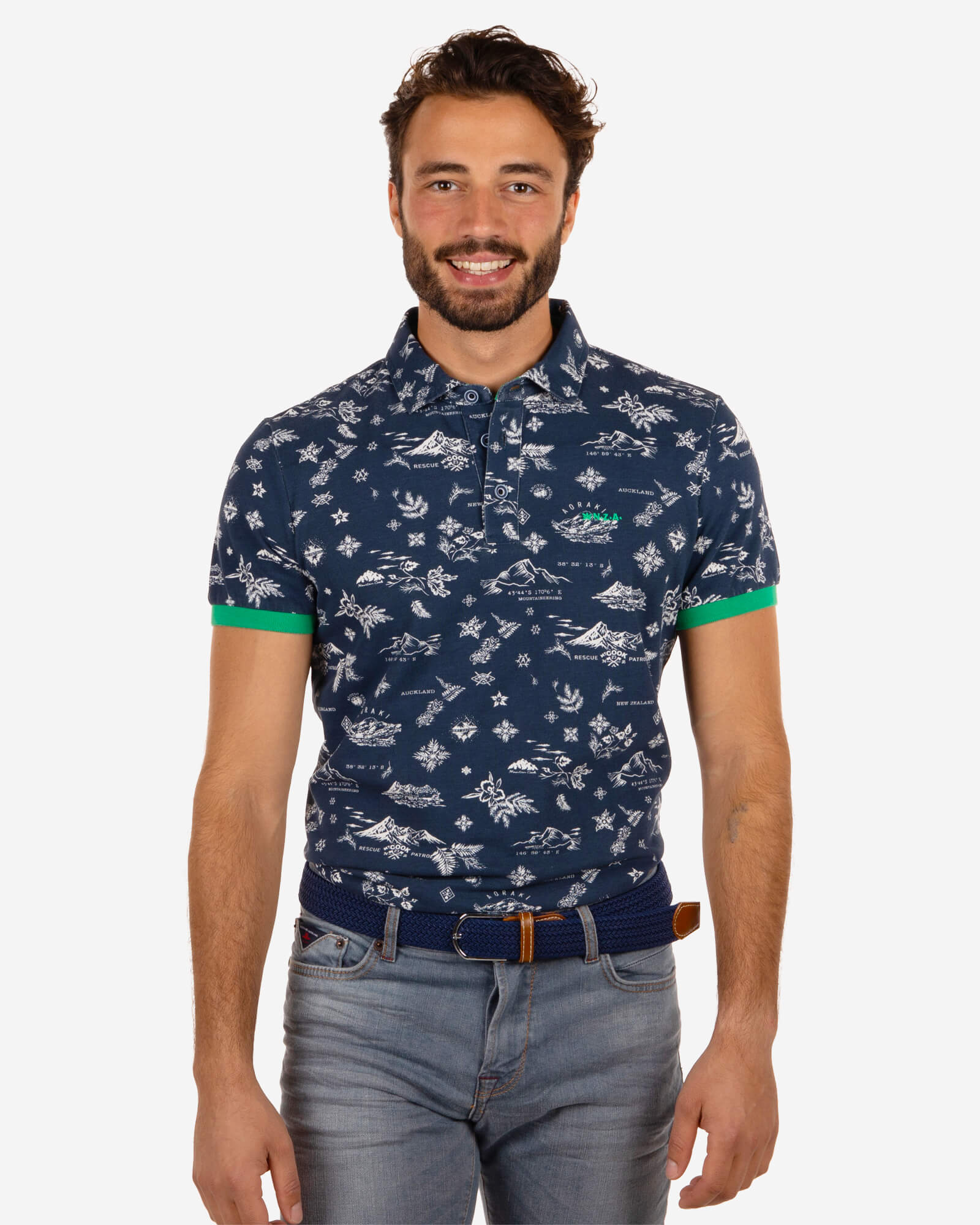 Polo mit Aufdruck Otto - Reef Navy Polo mit Aufdruck Otto - Reef Navy