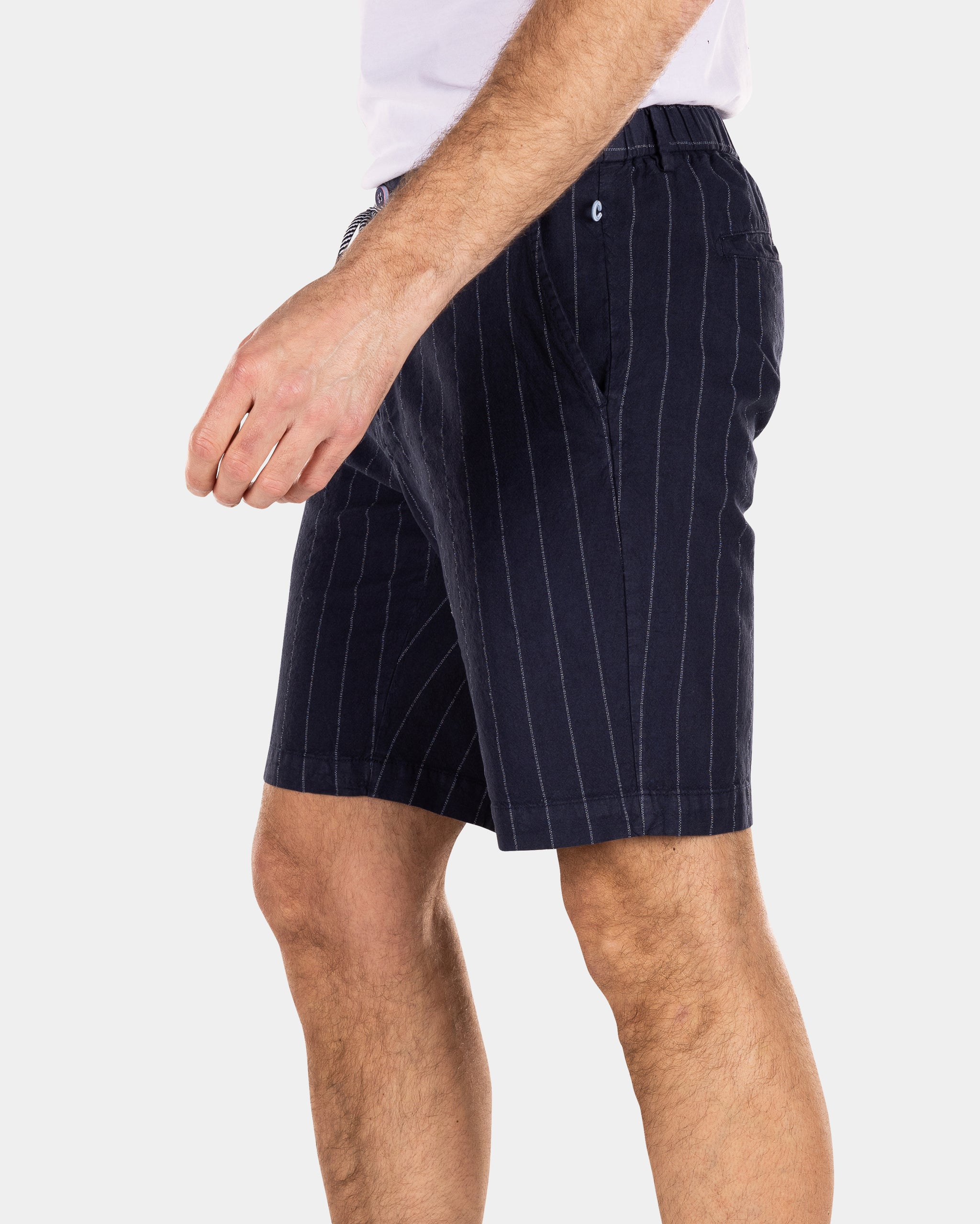 Chino short en lin - Traditional Navy Chino short en lin - Traditional Navy