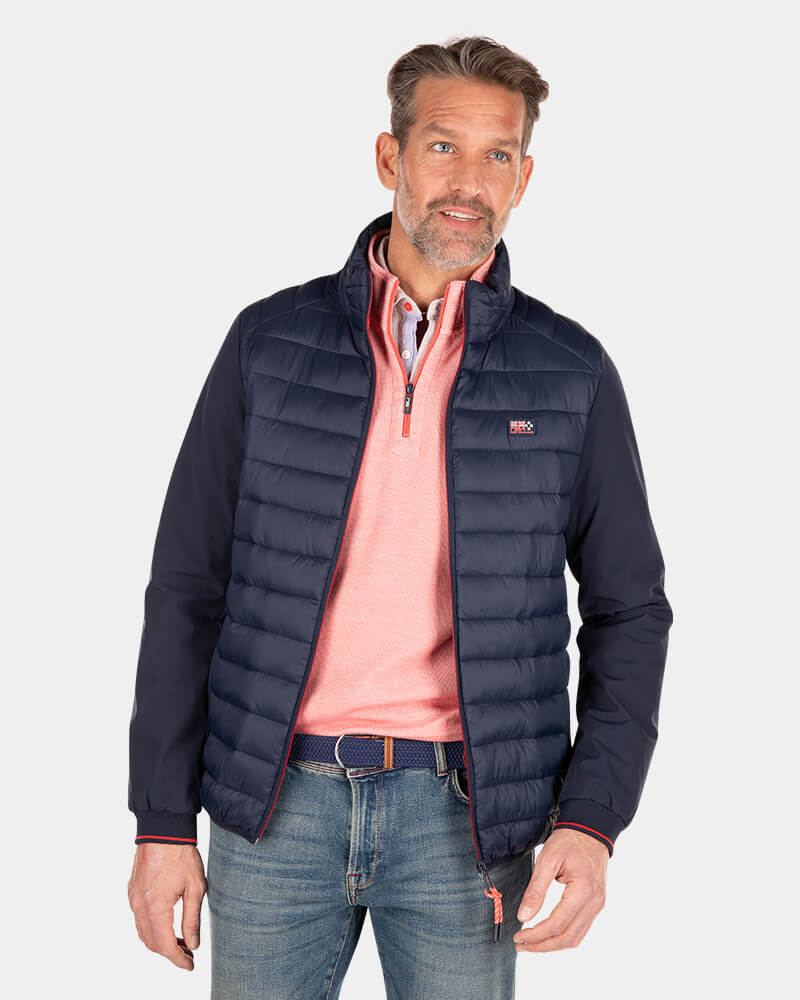 Wattierte Jacke mit Softshell - Traditional Navy Wattierte Jacke mit Softshell - Traditional Navy