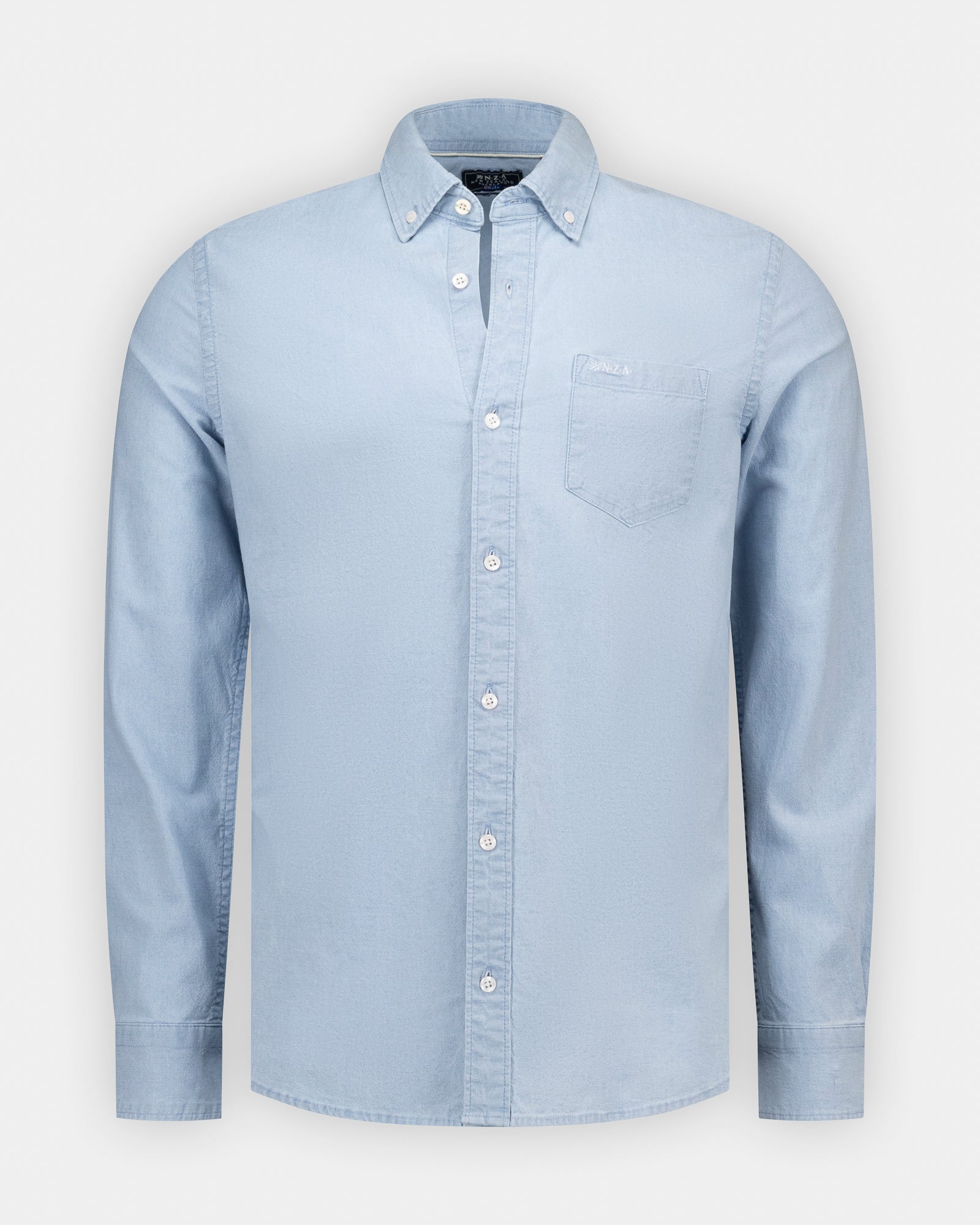 Chemise stretch en coton bleu clair Chemise stretch en coton bleu clair