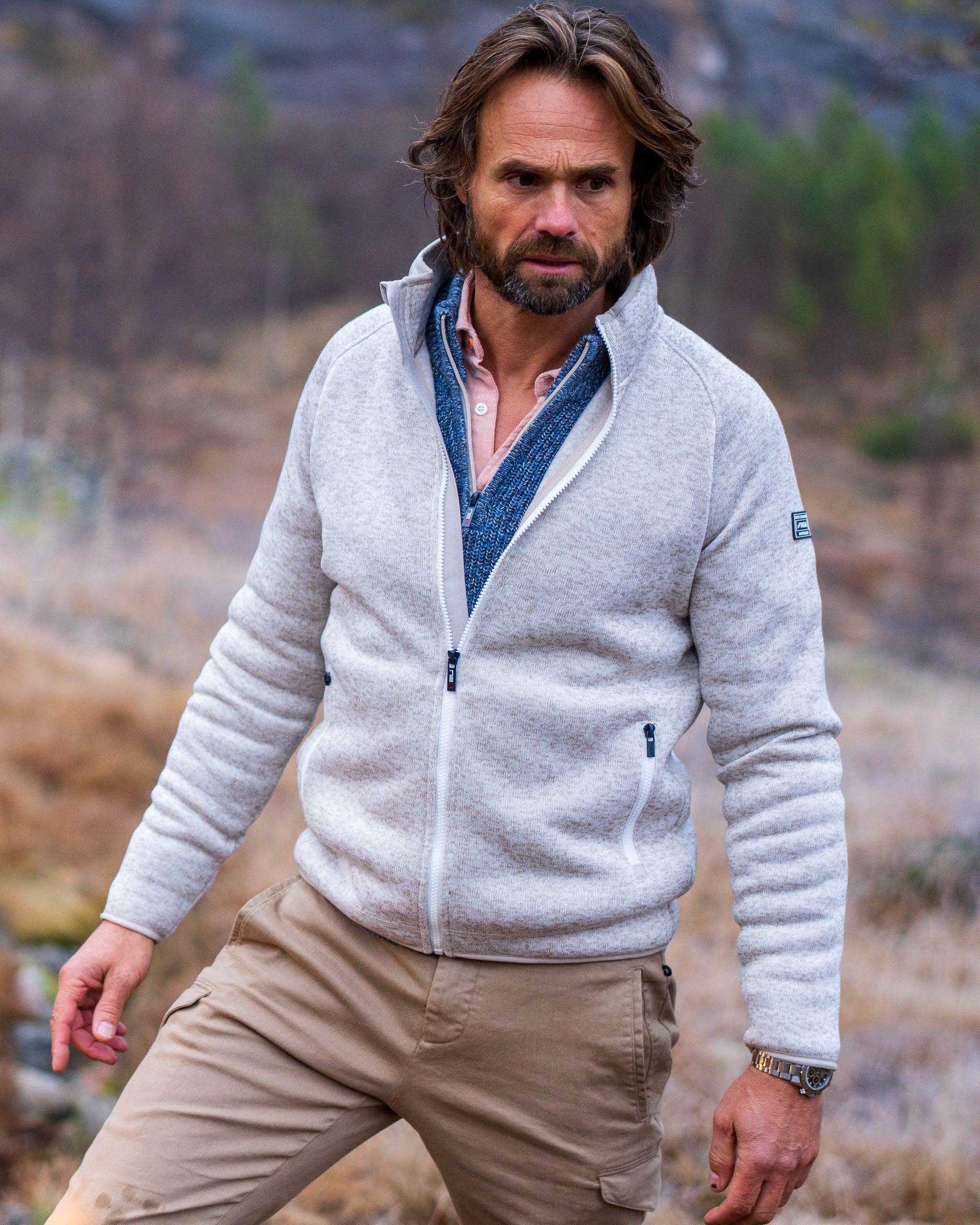 Ecru full zip sweatshirt Ecru full zip sweatshirt