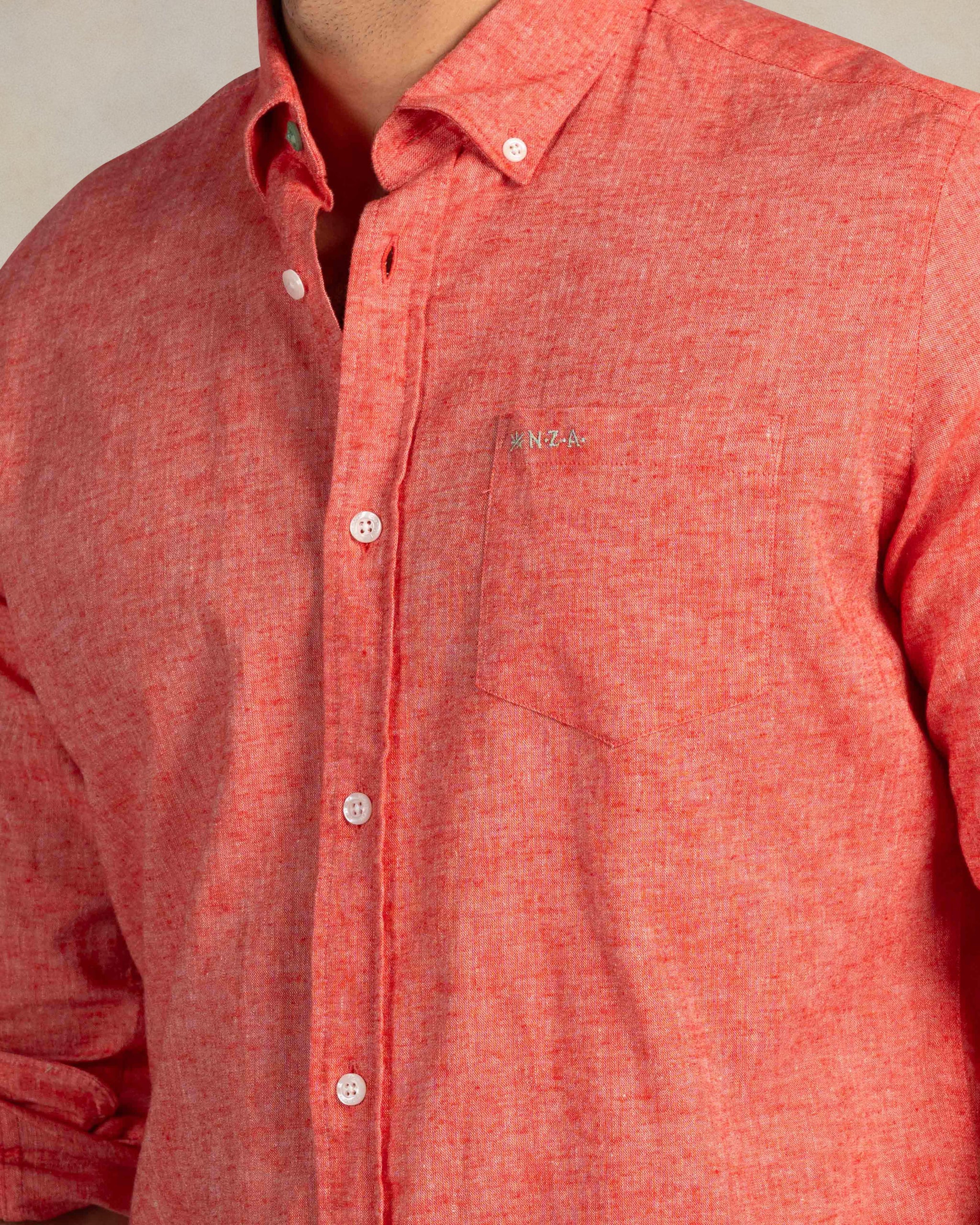 Rotes Leinenhemd Rotes Leinenhemd