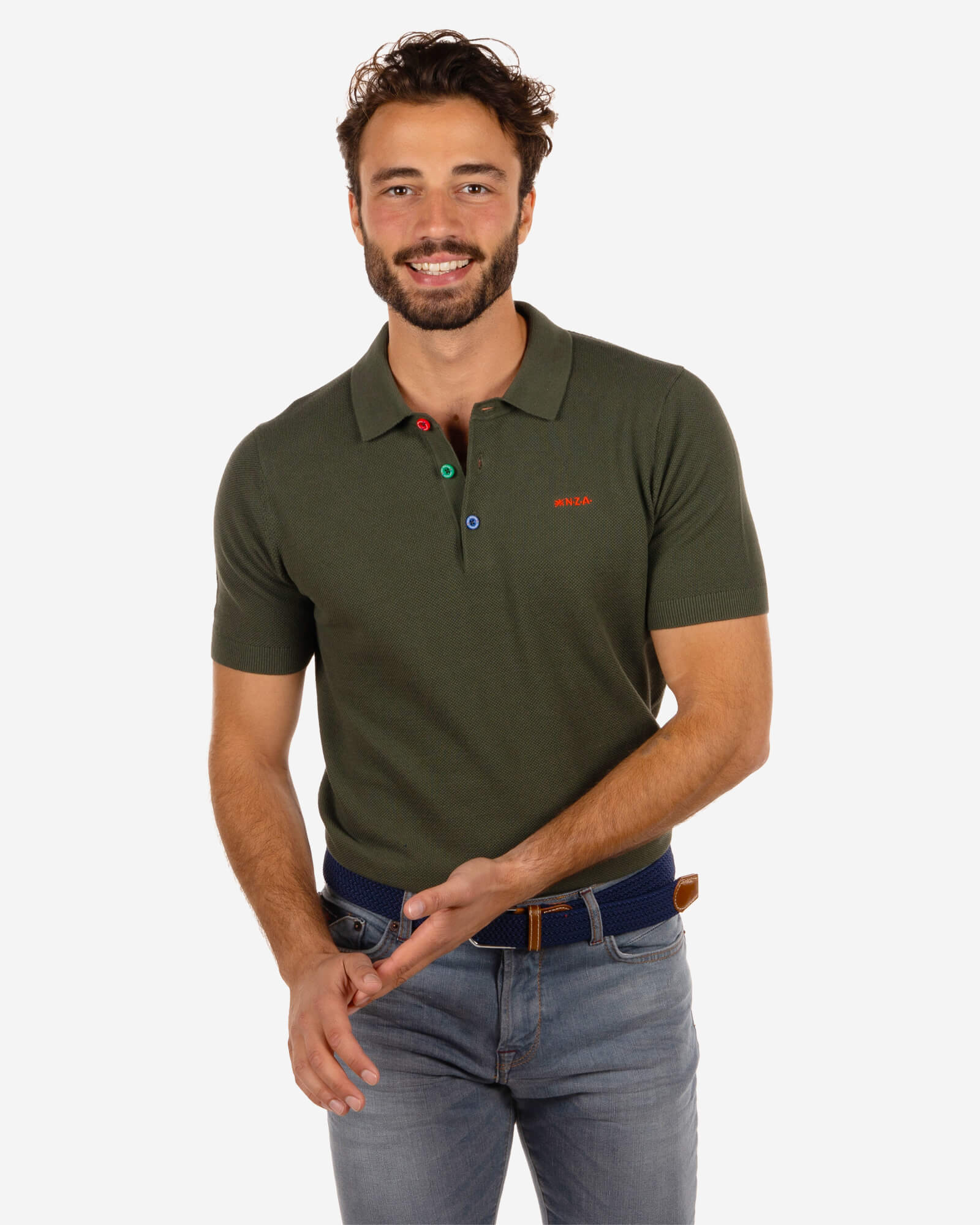 Kurzarm-Poloshirt Oratia - Rock Green Kurzarm-Poloshirt Oratia - Rock Green