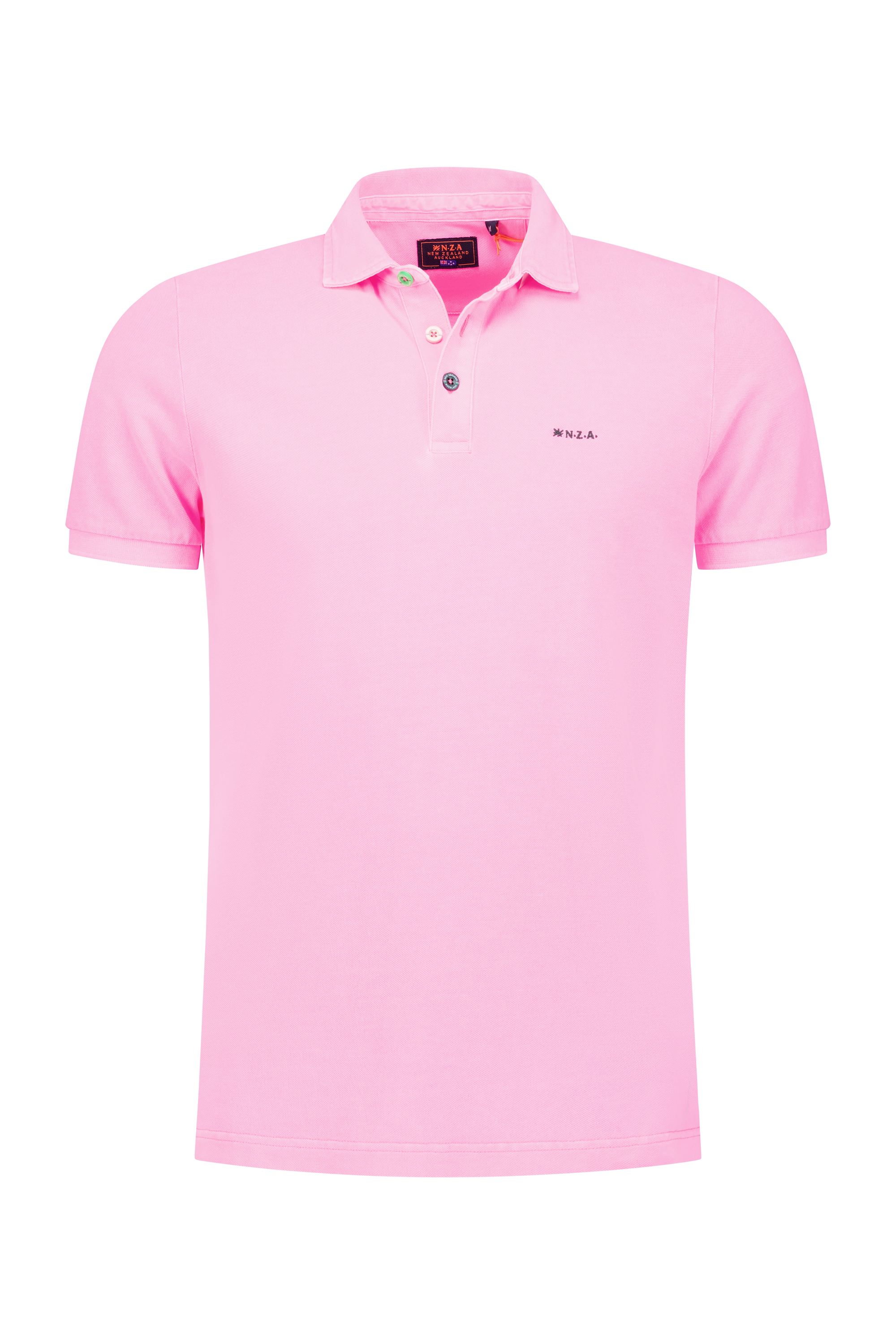 Schlichtes Poloshirt aus Baumwolle - Bright Pink Schlichtes Poloshirt aus Baumwolle - Bright Pink