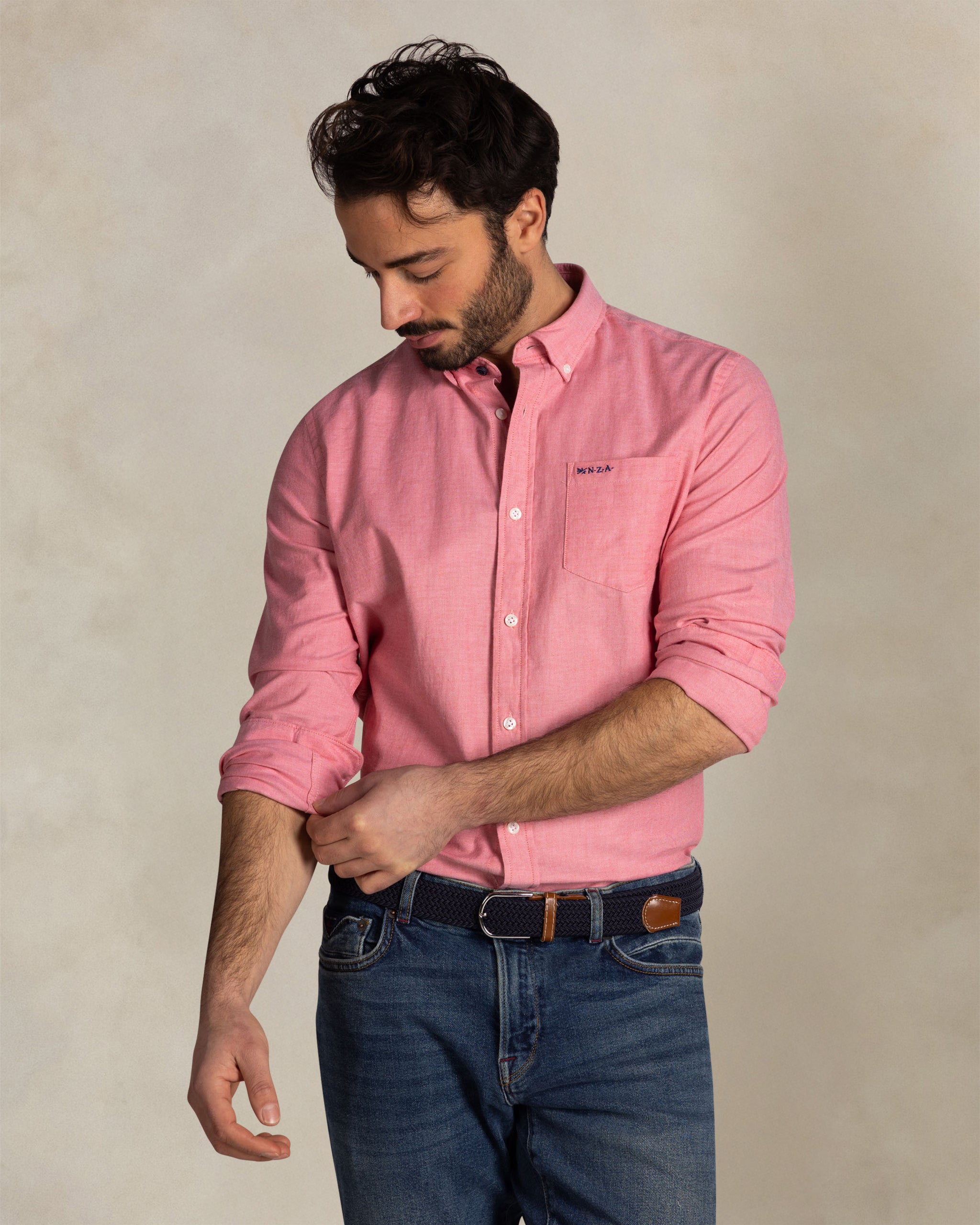 Chemise stretch rouge chiné Chemise stretch rouge chiné