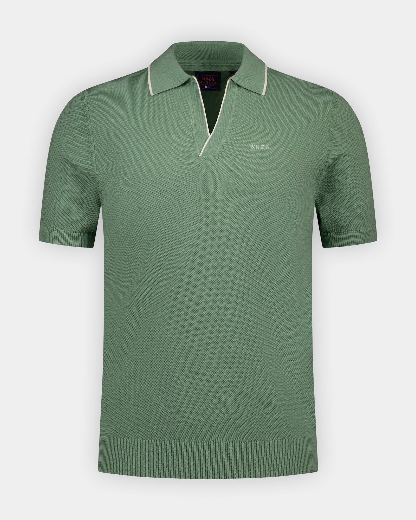 Grüne gestrickte Baumwollpolo Grüne gestrickte Baumwollpolo