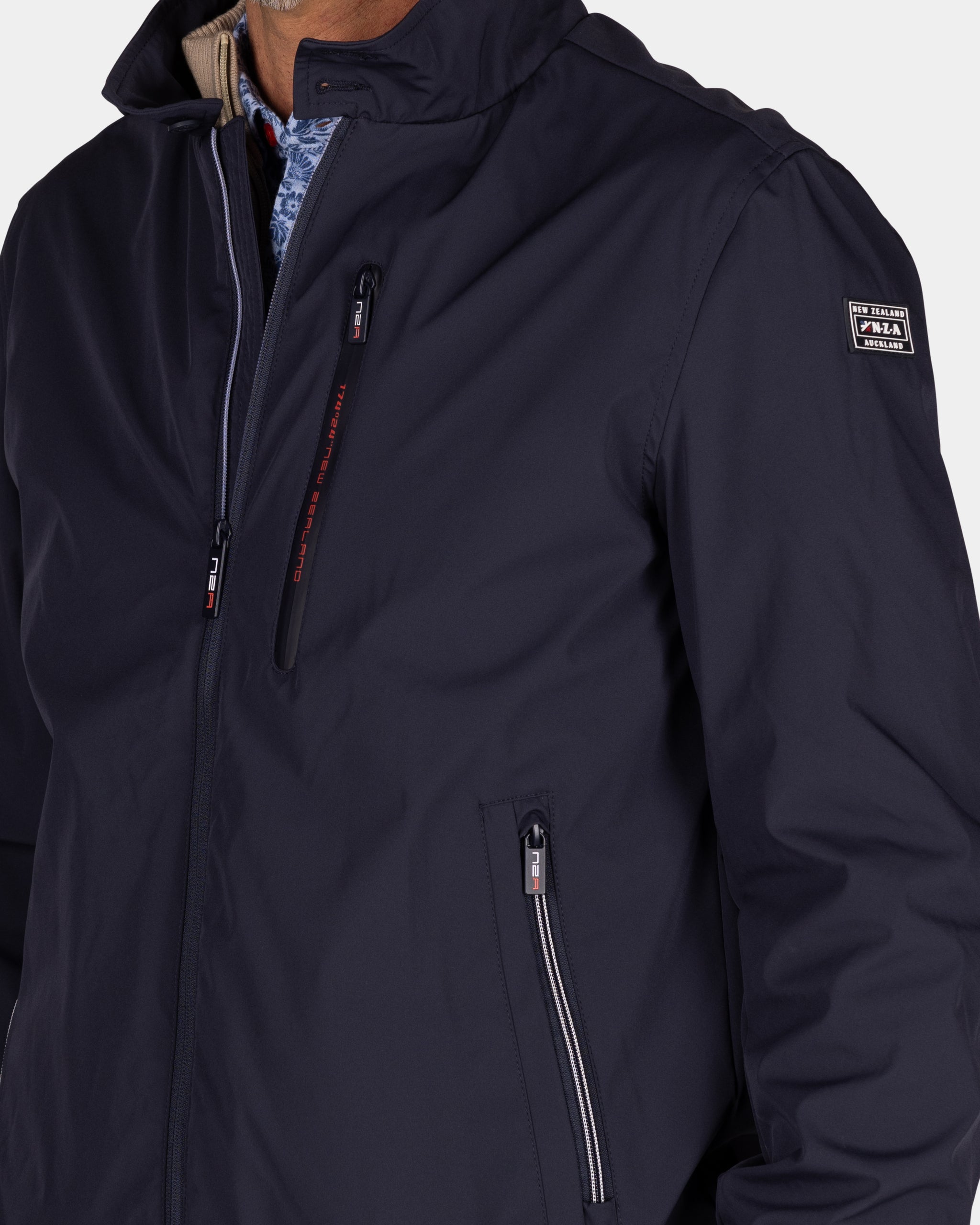 Navy bomber jacket with stretch Navy bomber jacket with stretch