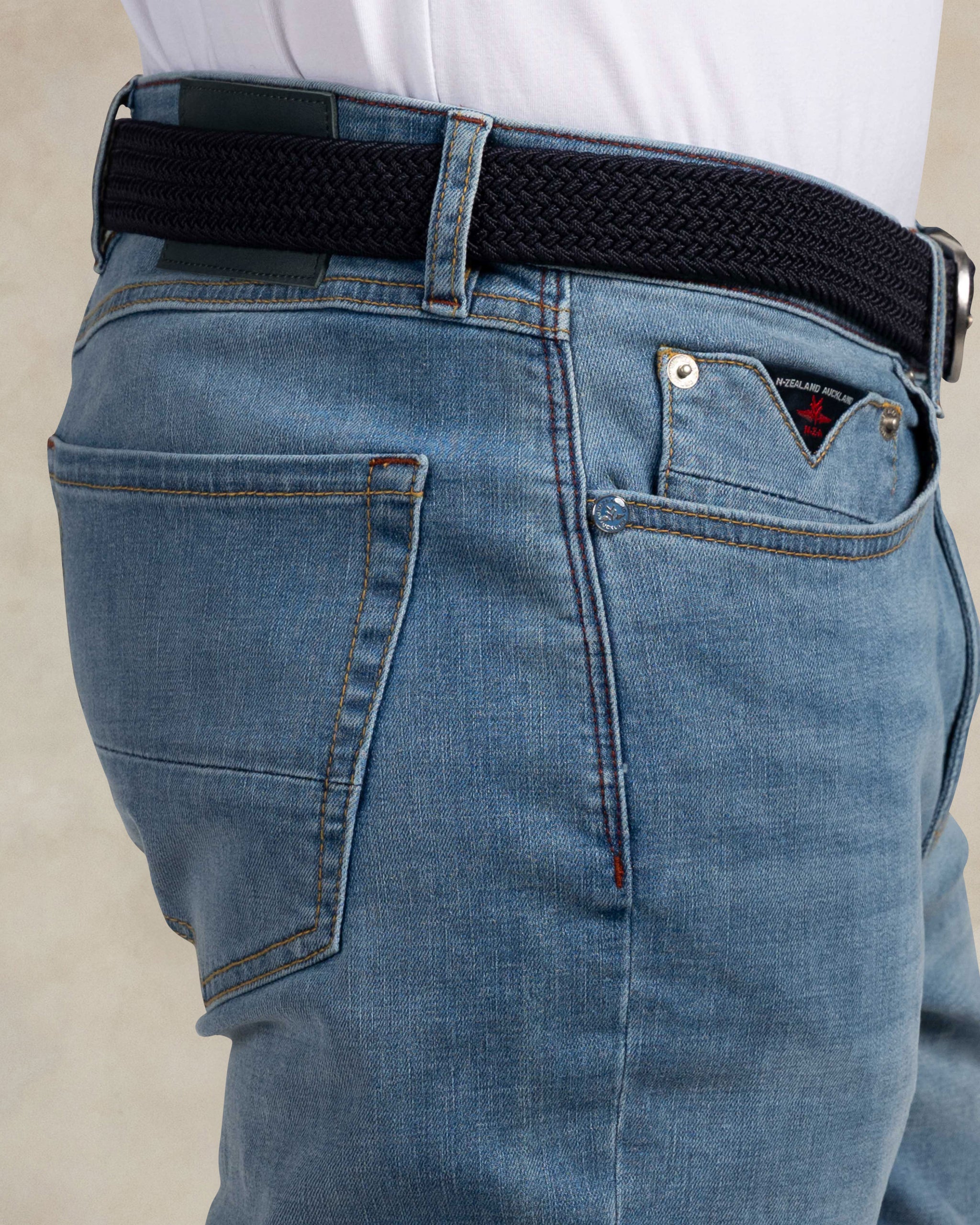 Auckland stretch 5-pocket medium wash jeans Auckland stretch 5-pocket medium wash jeans