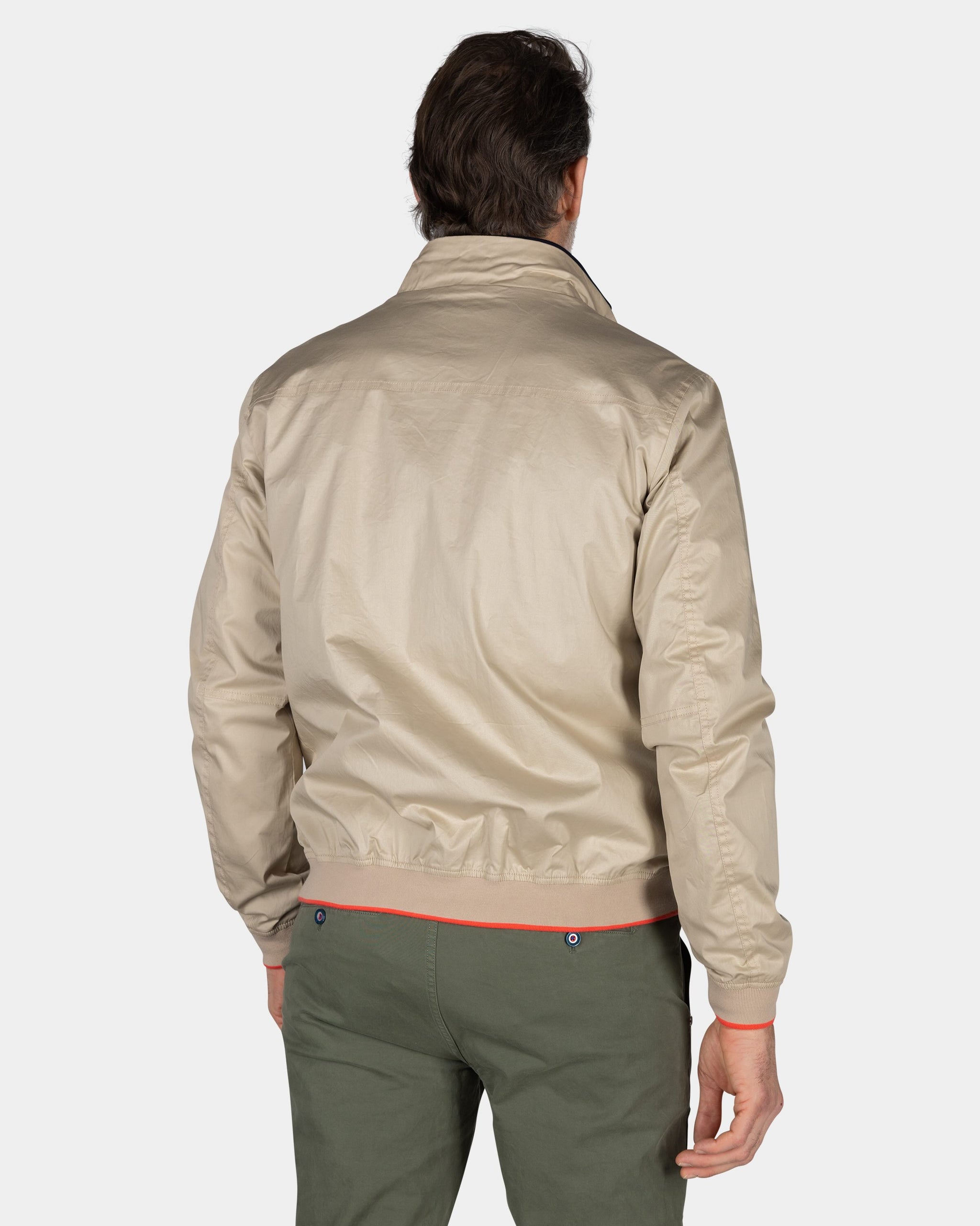 Beige katoenen bomberjack Beige katoenen bomberjack