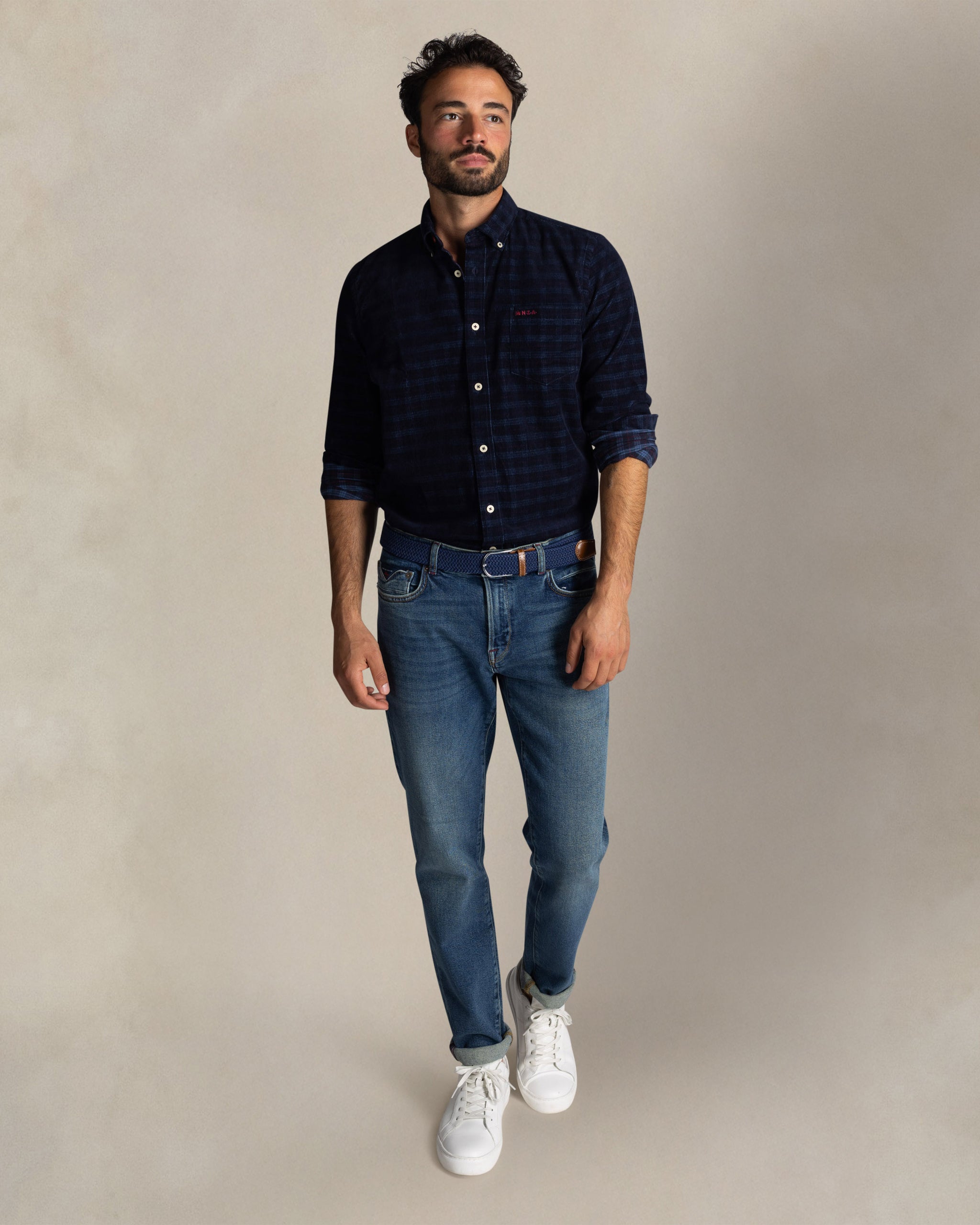 Blue cotton shirt Blue cotton shirt