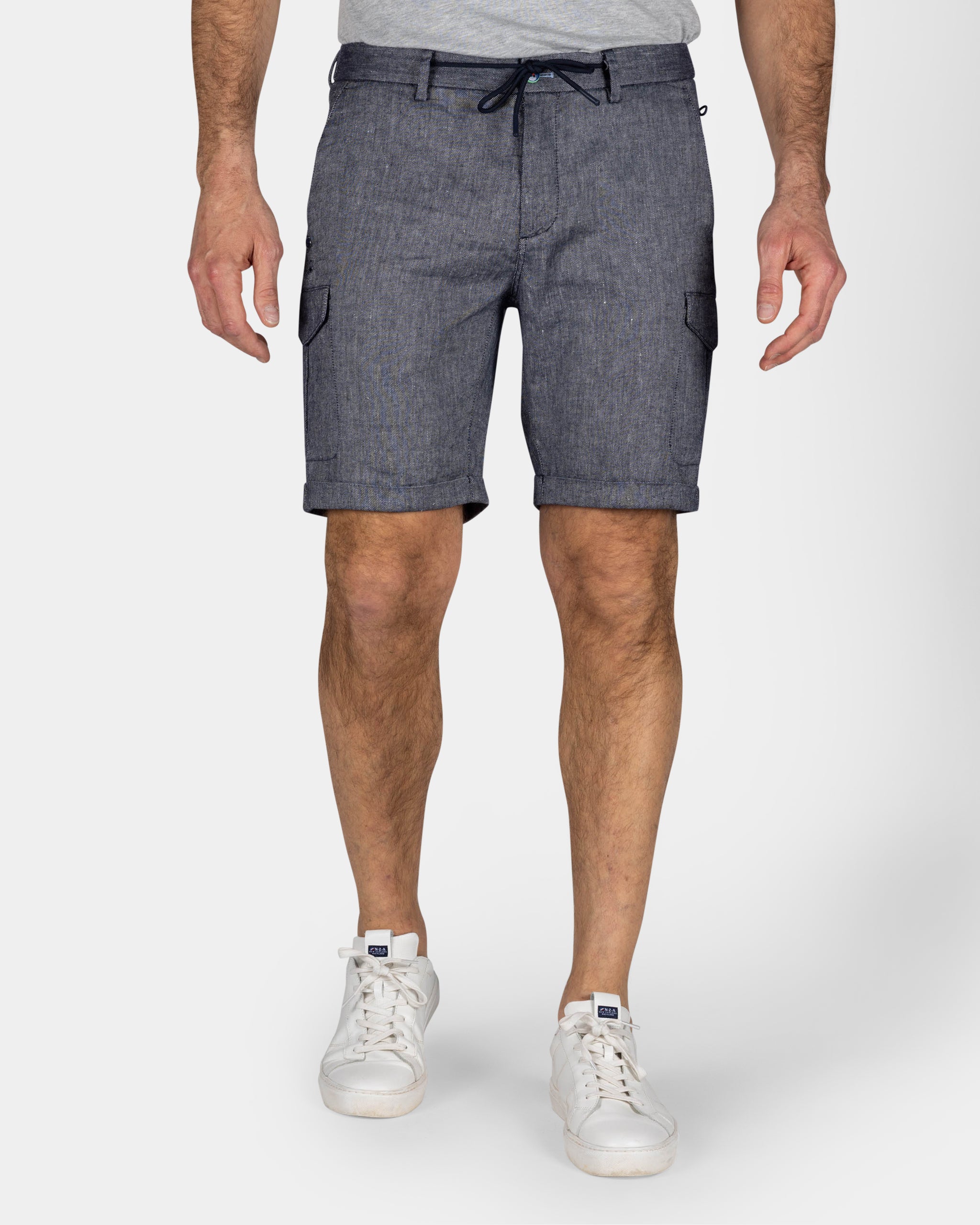 Pantalón corto chino de lino navy Pantalón corto chino de lino navy