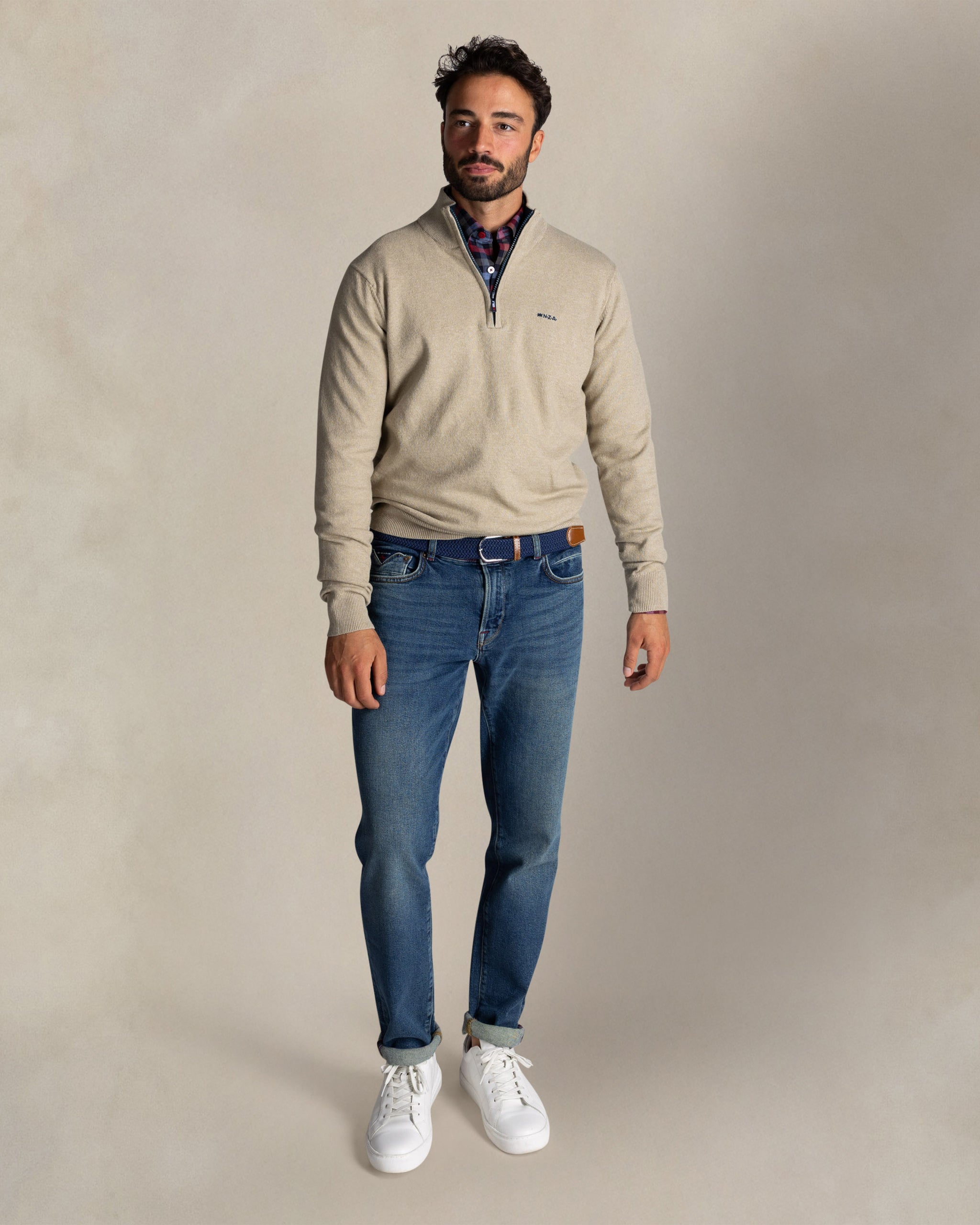 Ecru half zip sweater Ecru half zip sweater