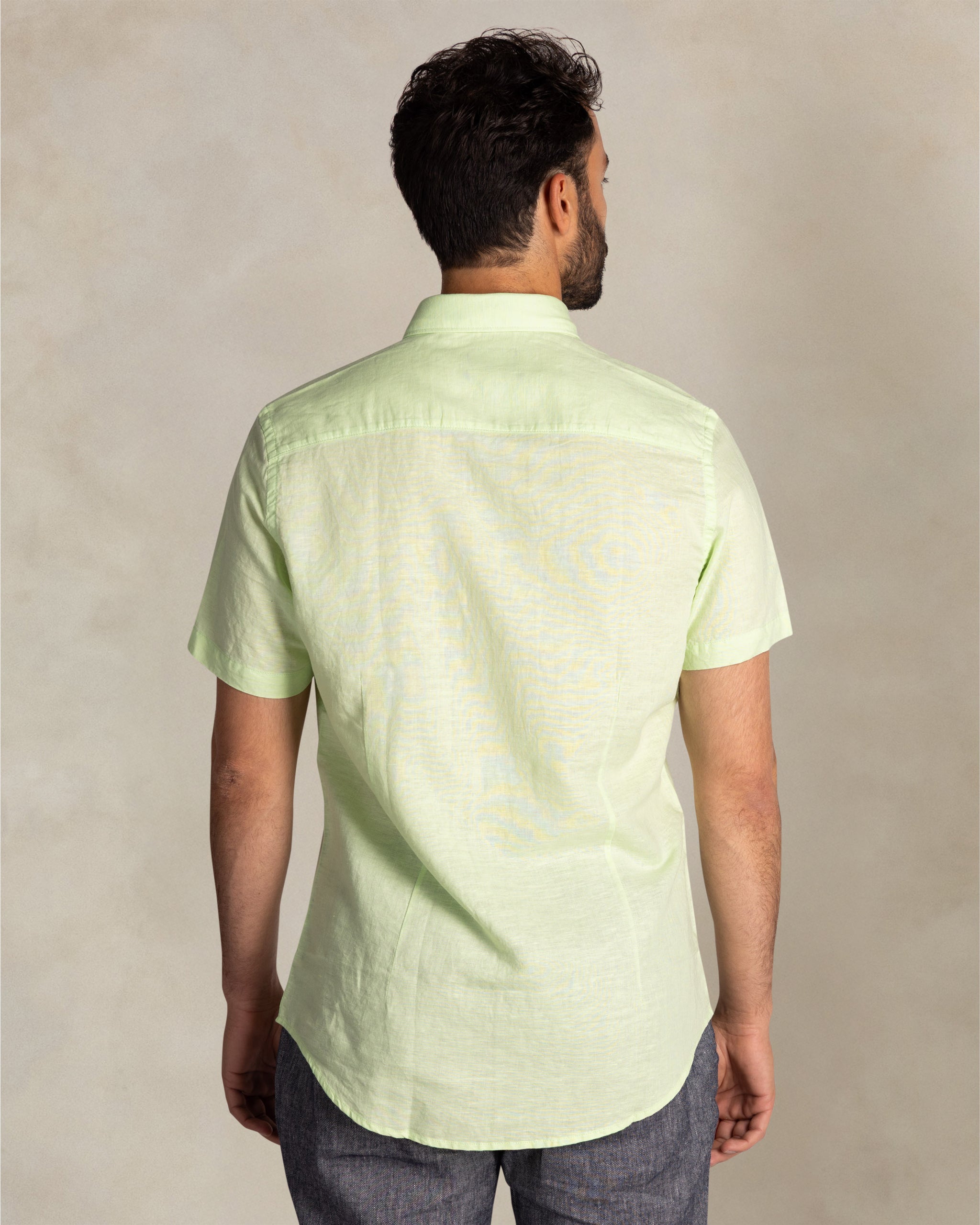 Linen Mint Green Short Sleeve Shirt Linen Mint Green Short Sleeve Shirt