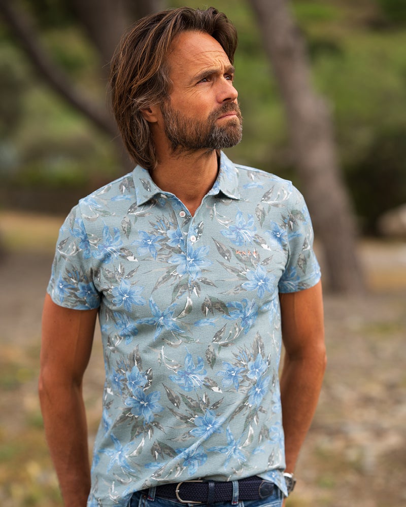 Groene 100% katoenen polo Groene 100% katoenen polo