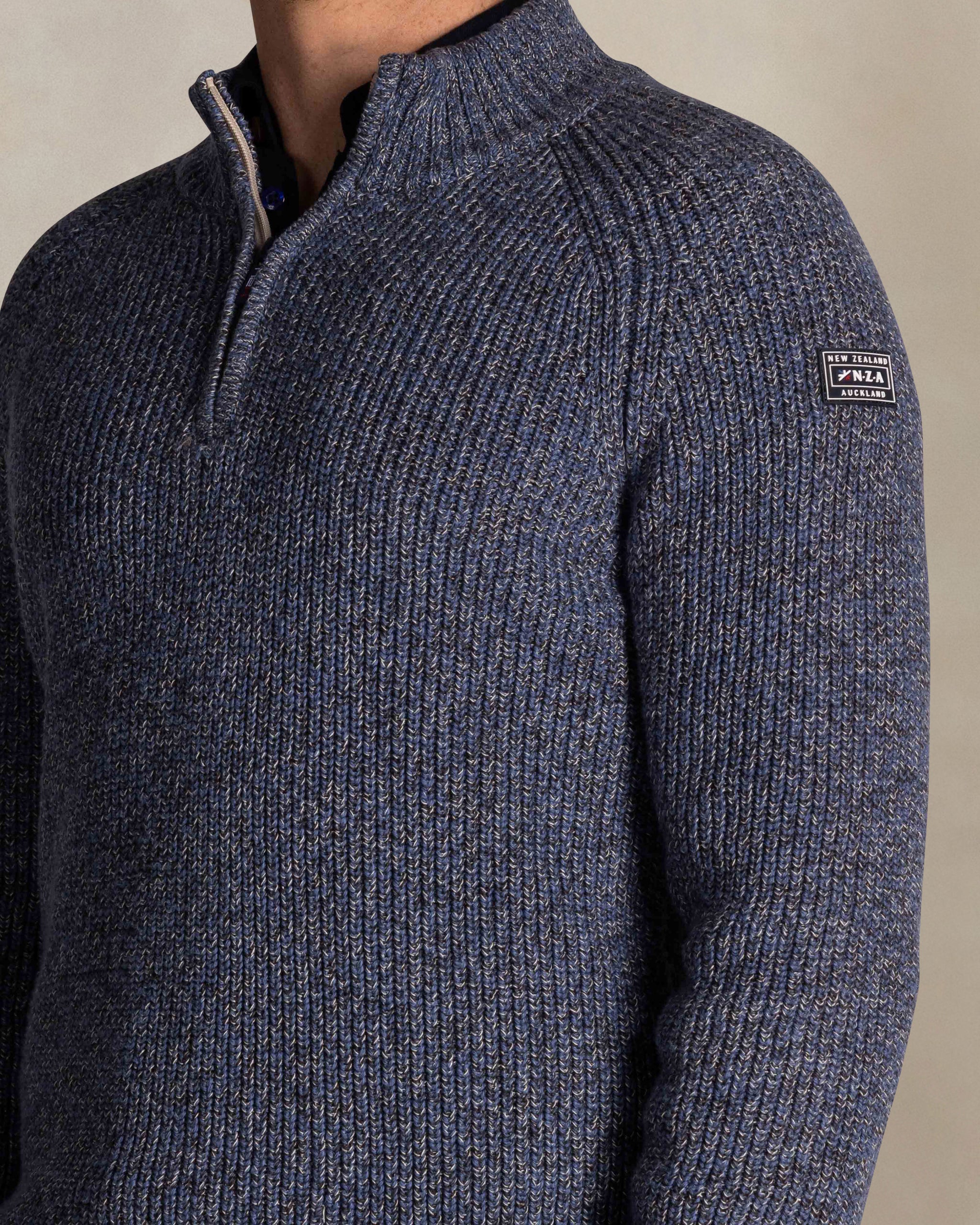 Blue cotton half zip Blue cotton half zip