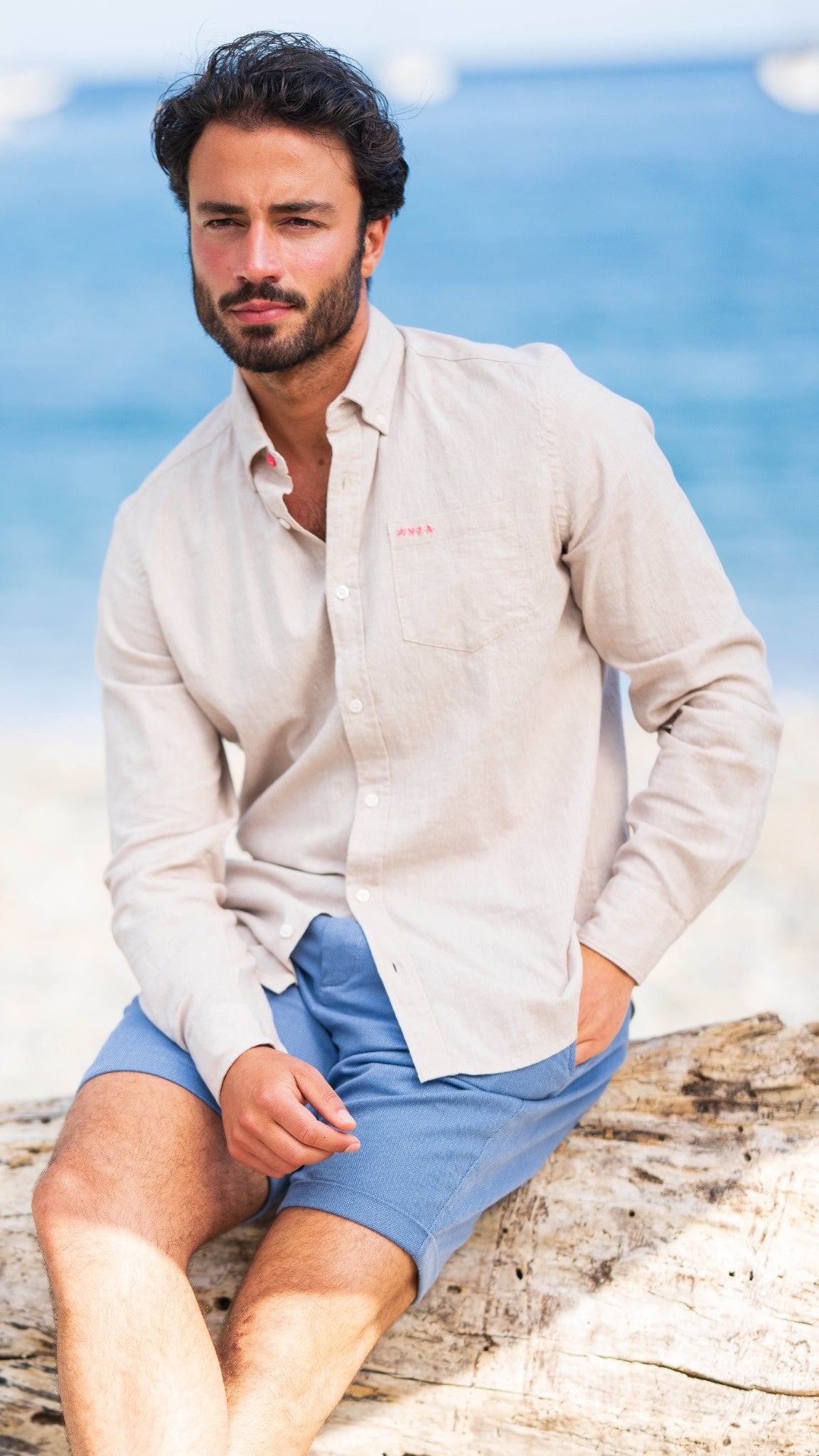 Ecru Leinenhemd Ecru Leinenhemd