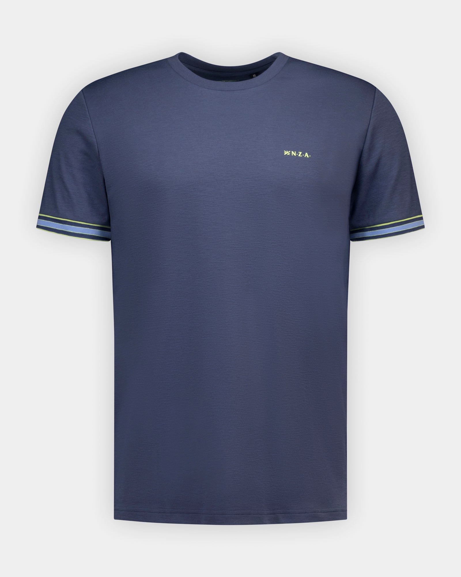 Camiseta azul marino de mezcla de algodón Camiseta azul marino de mezcla de algodón