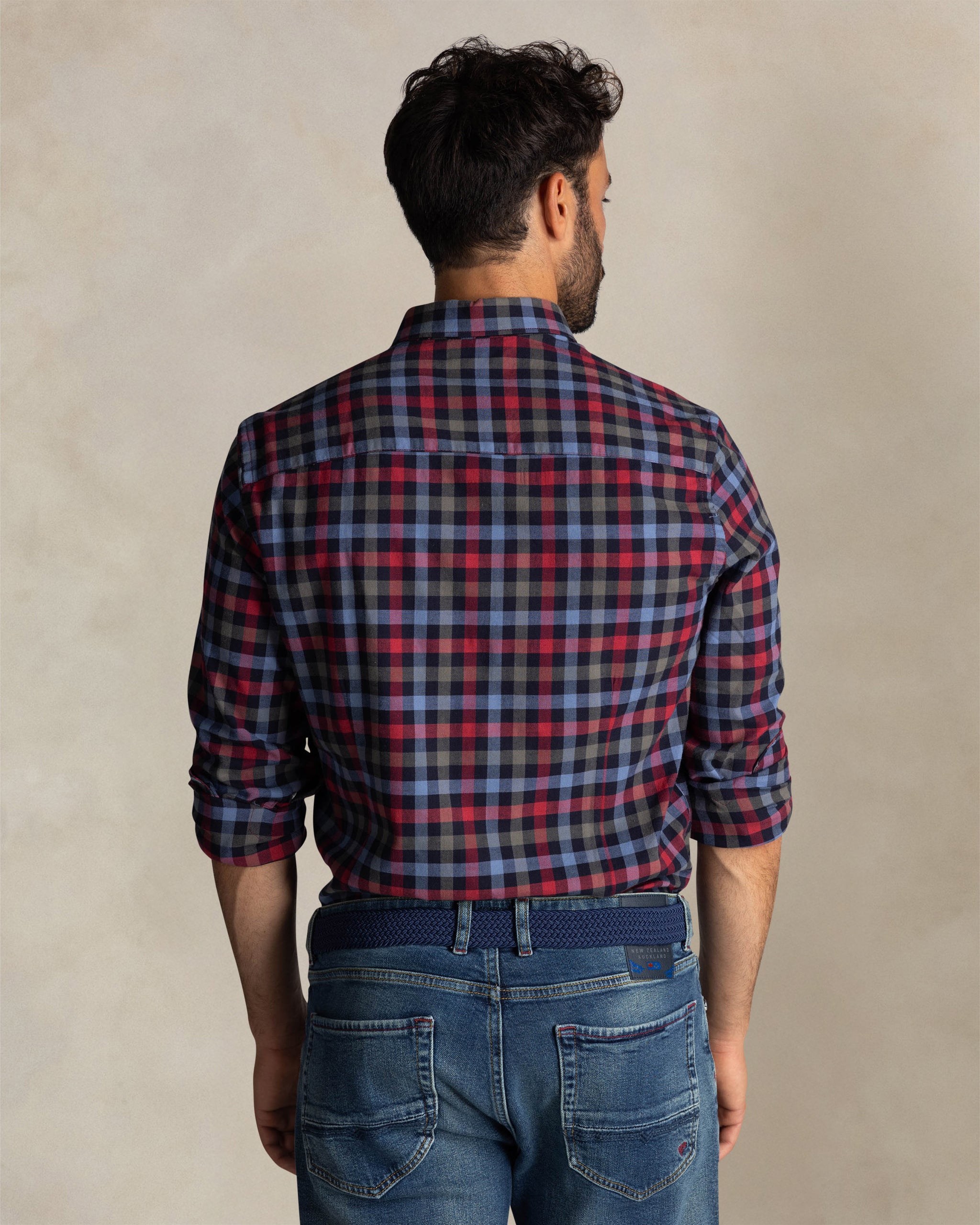 Blue stretch cotton shirt Blue stretch cotton shirt