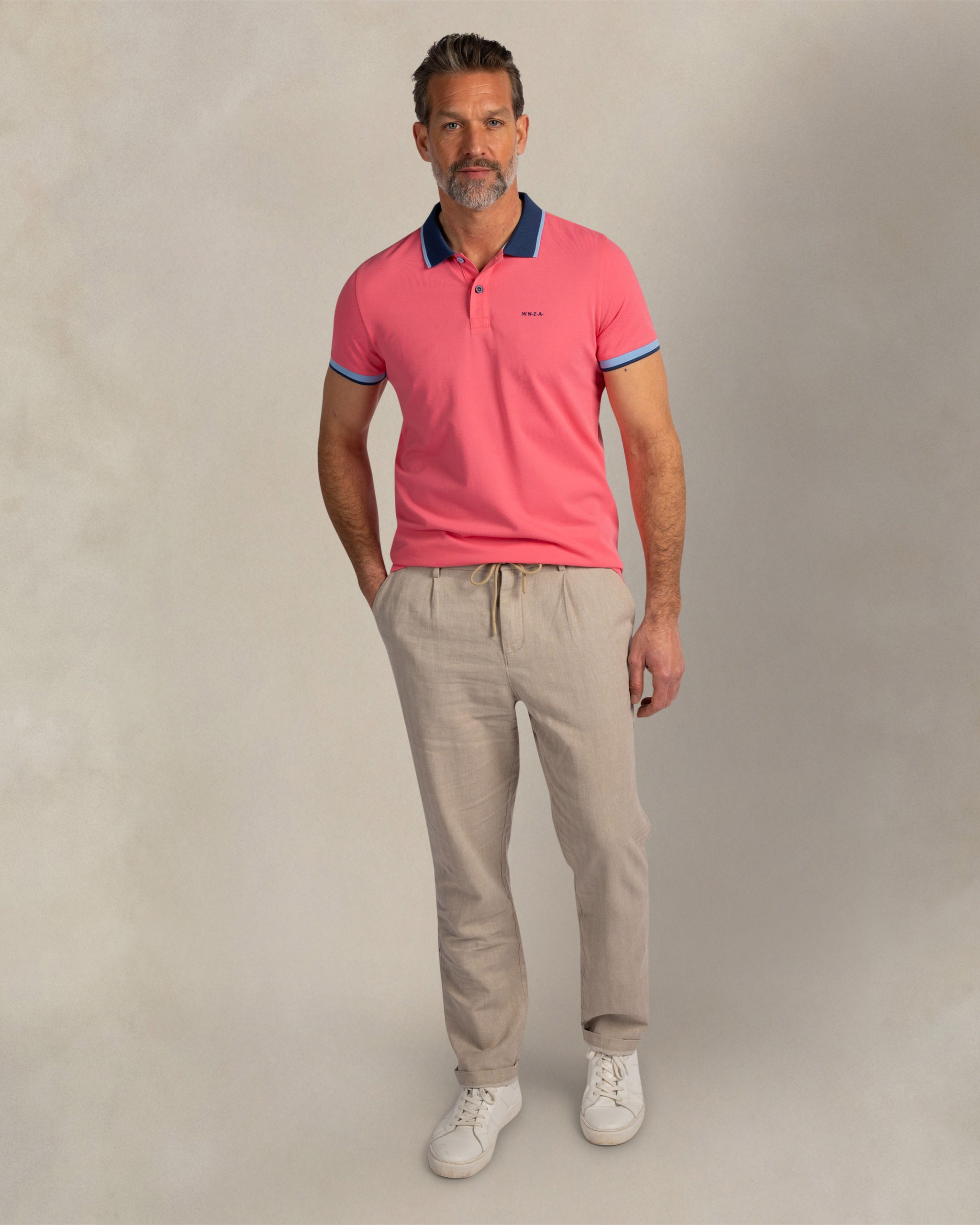 Roze stretch polo Roze stretch polo