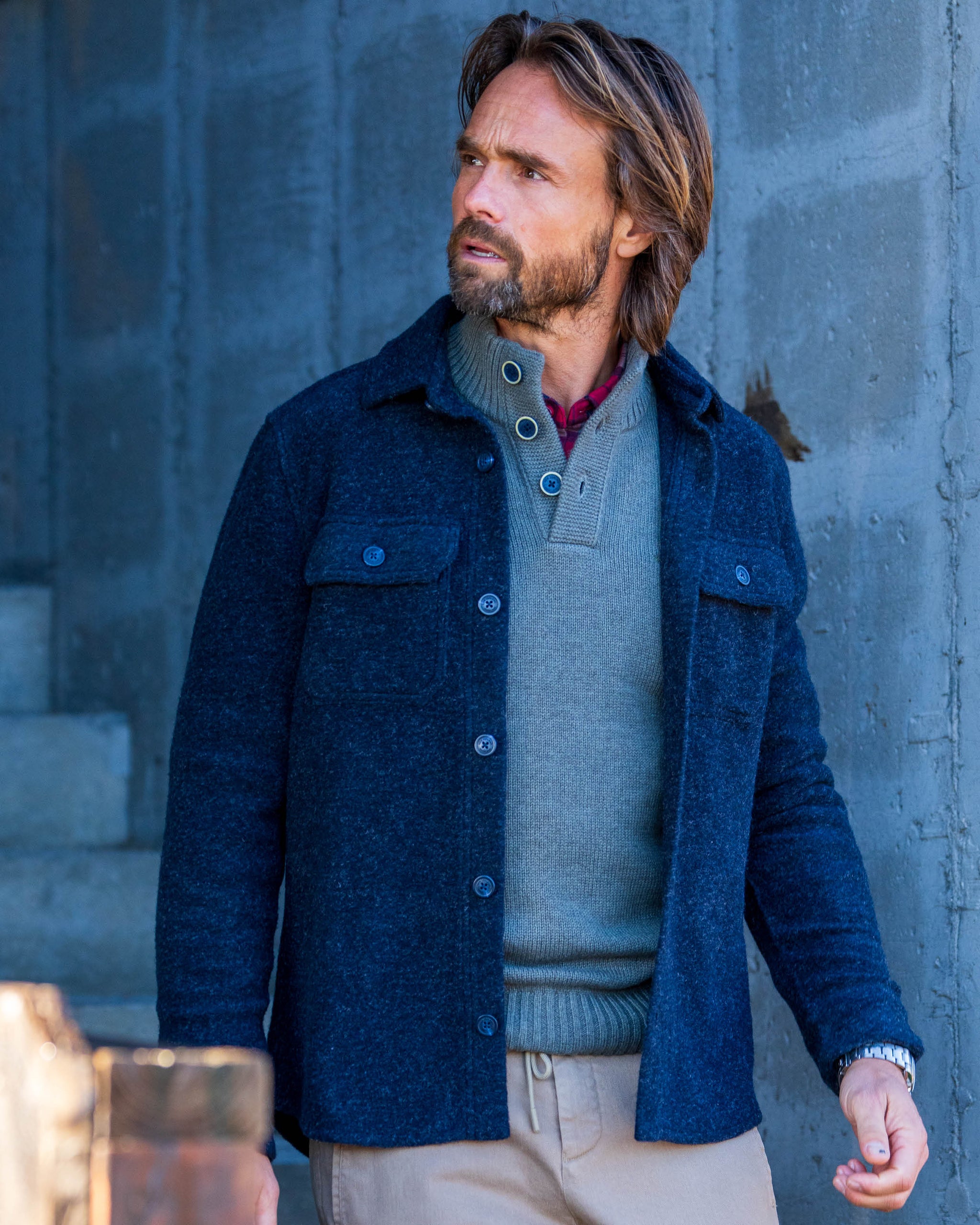 Overshirt bleu foncé Overshirt bleu foncé