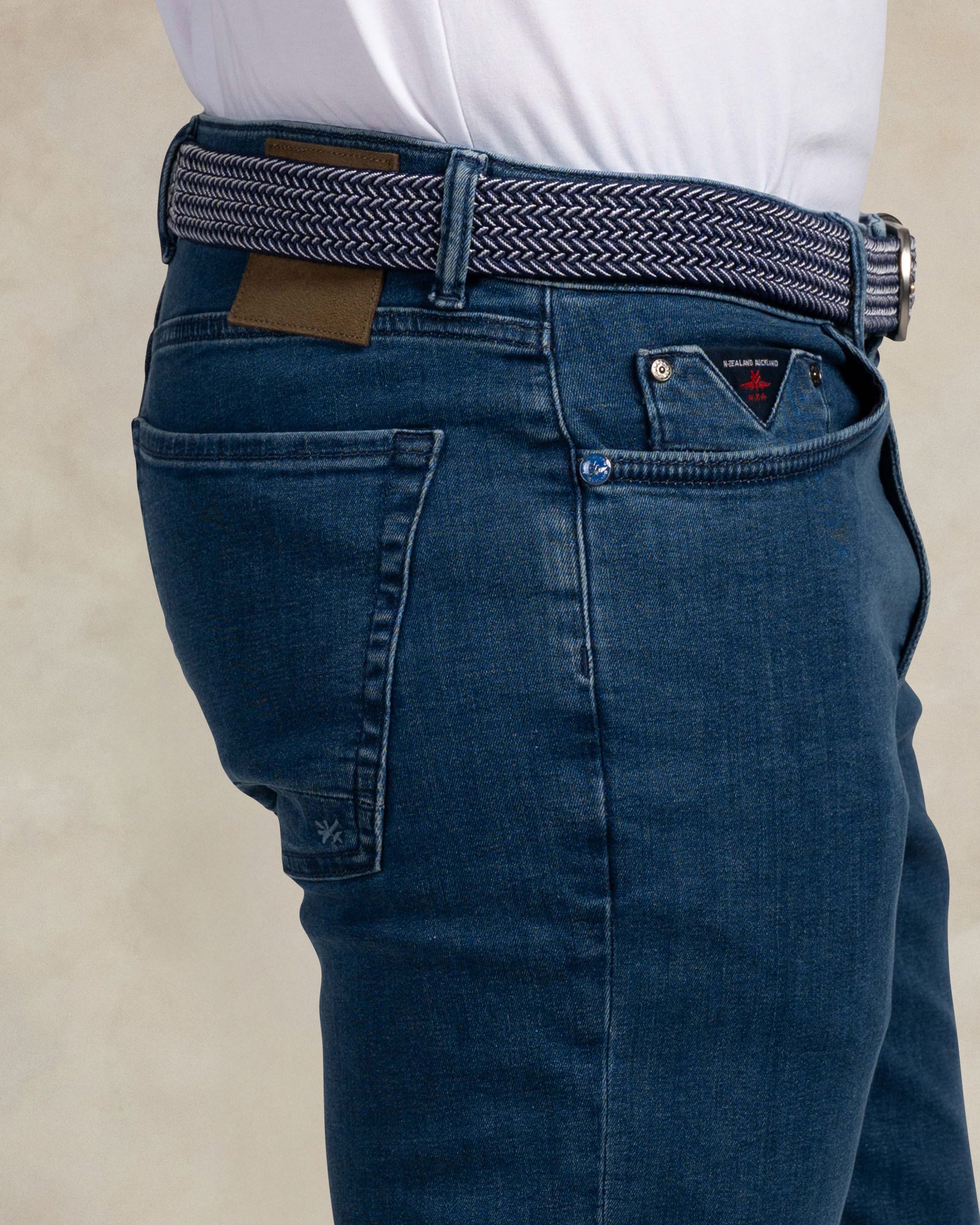 Auckland stretch 5-pocket medium wash jeans Auckland stretch 5-pocket medium wash jeans