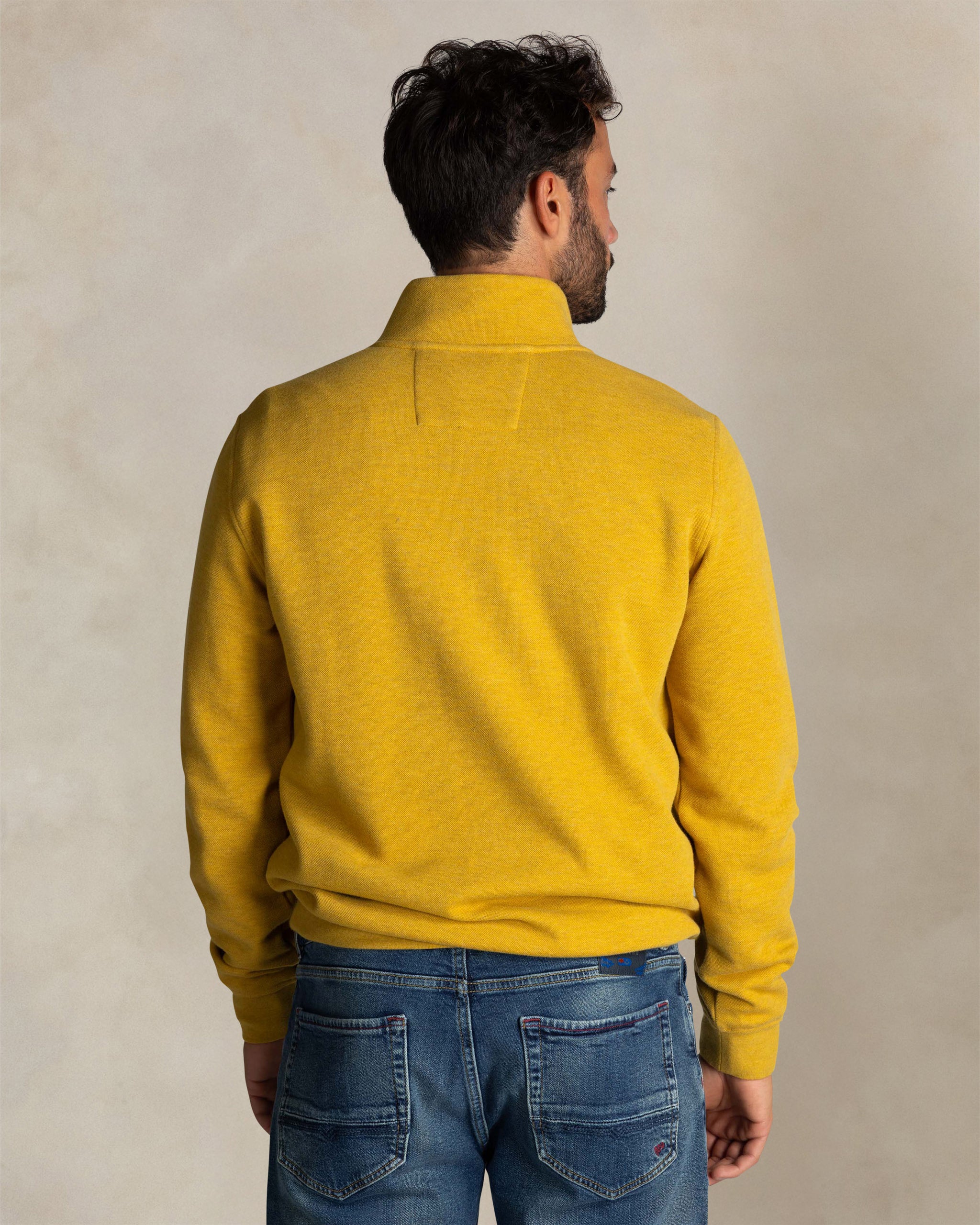 Yellow cotton half zip sweater Yellow cotton half zip sweater