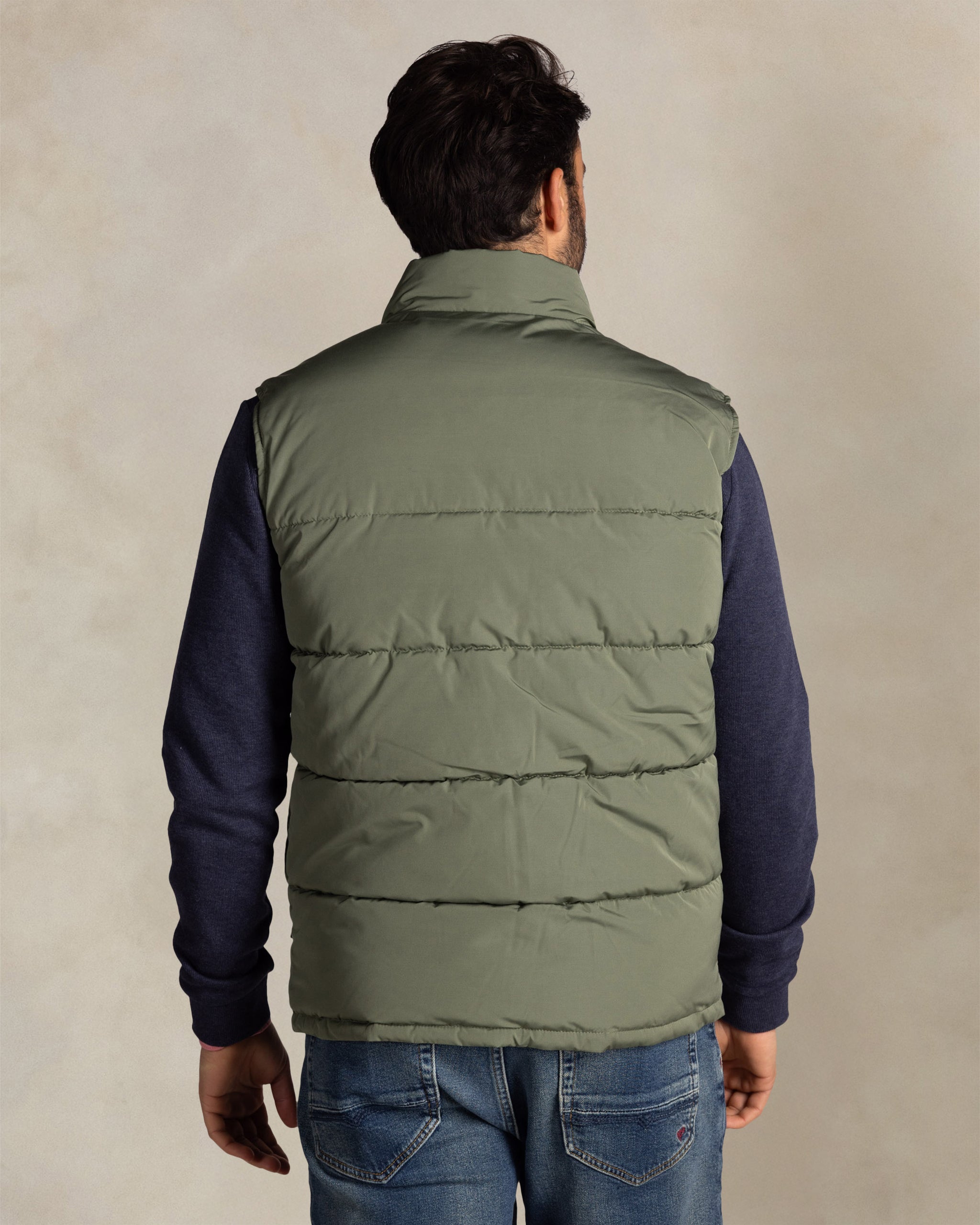 Groene gewatteerde bodywarmer Groene gewatteerde bodywarmer