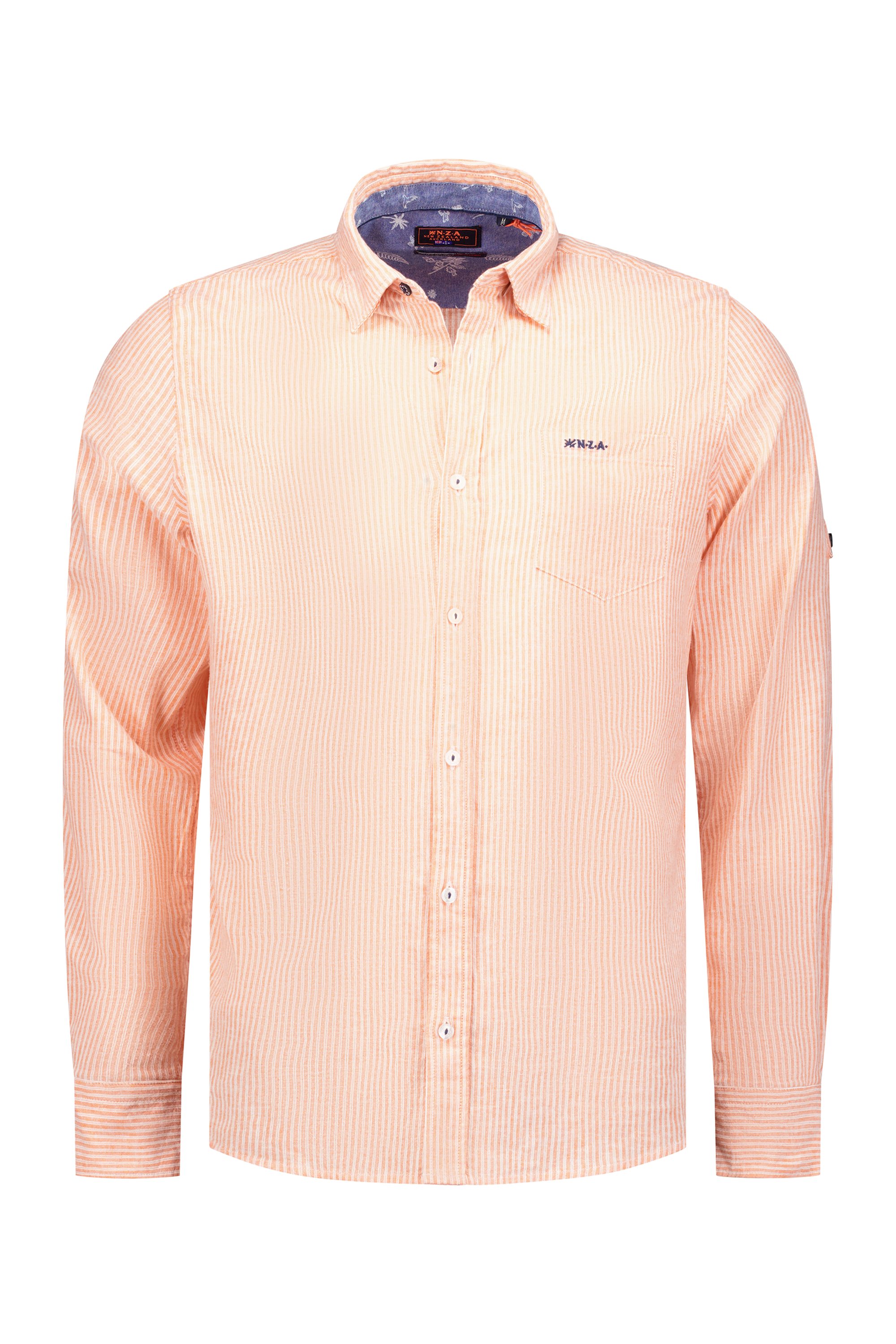 Light-colored shirt made of linen and cotton - Fresh Orange Light-colored shirt made of linen and cotton - Fresh Orange