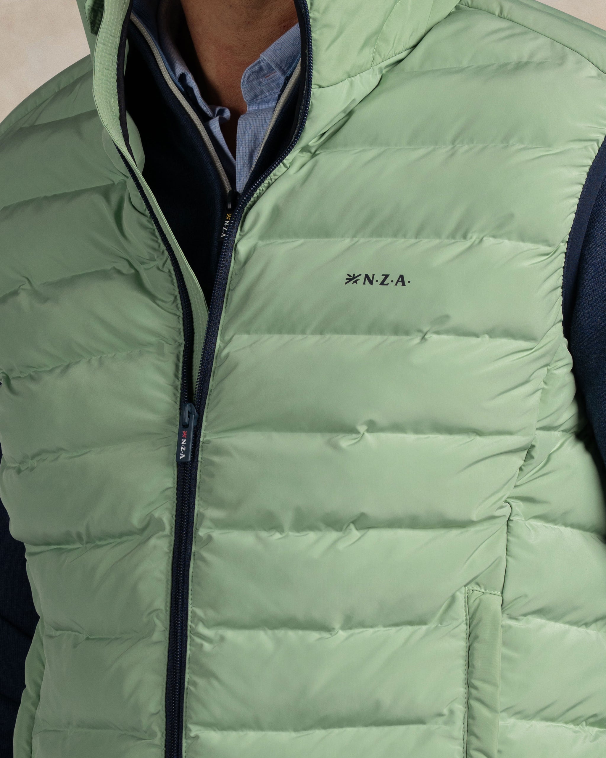 Light green padded bodywarmer Light green padded bodywarmer