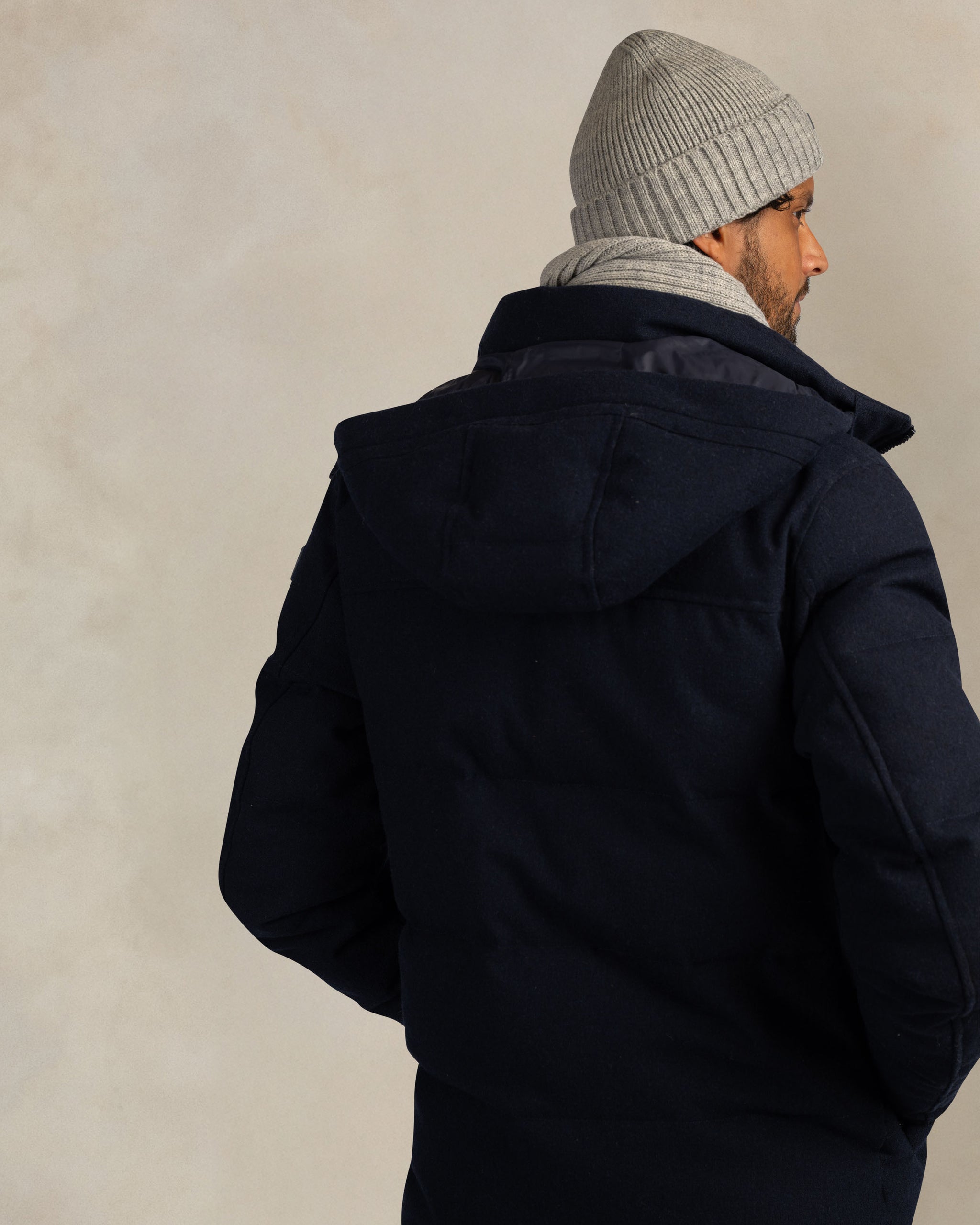 Ecru wool blend beanie Ecru wool blend beanie
