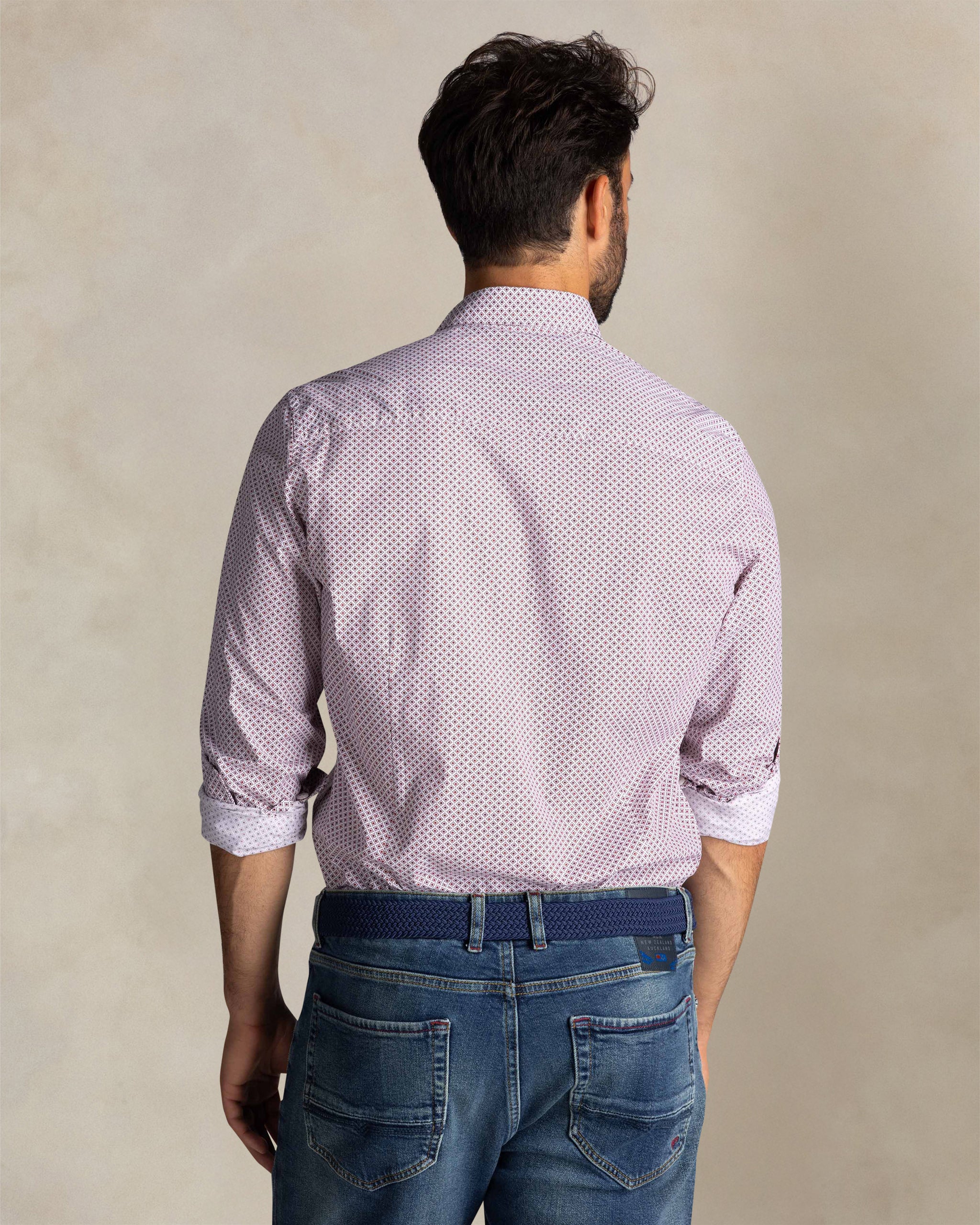 Red cotton stretch shirt Red cotton stretch shirt