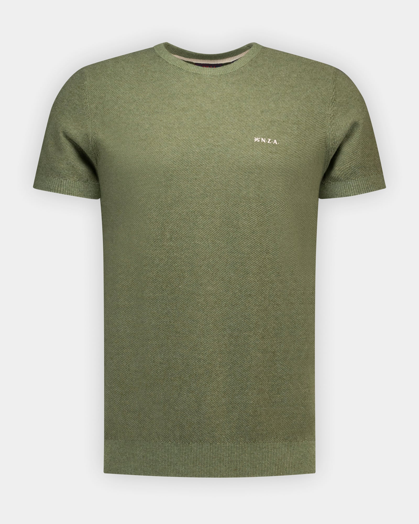 Groene linnen katoenen t-shirt Groene linnen katoenen t-shirt