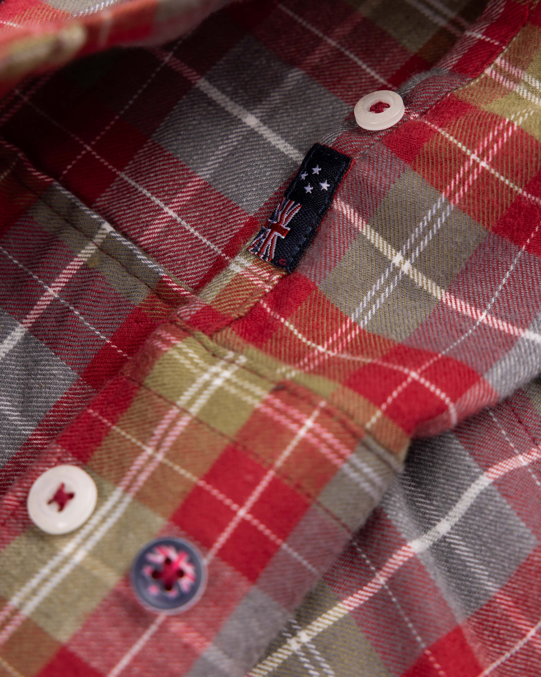 Rot-farbenes Baumwollhemd mit Print Rot-farbenes Baumwollhemd mit Print