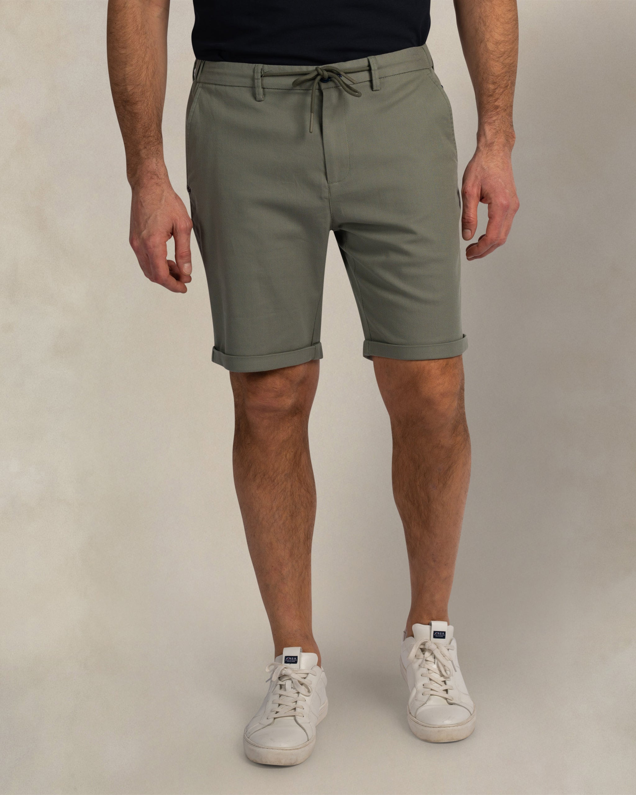 Short en coton stretch vert foncé Short en coton stretch vert foncé