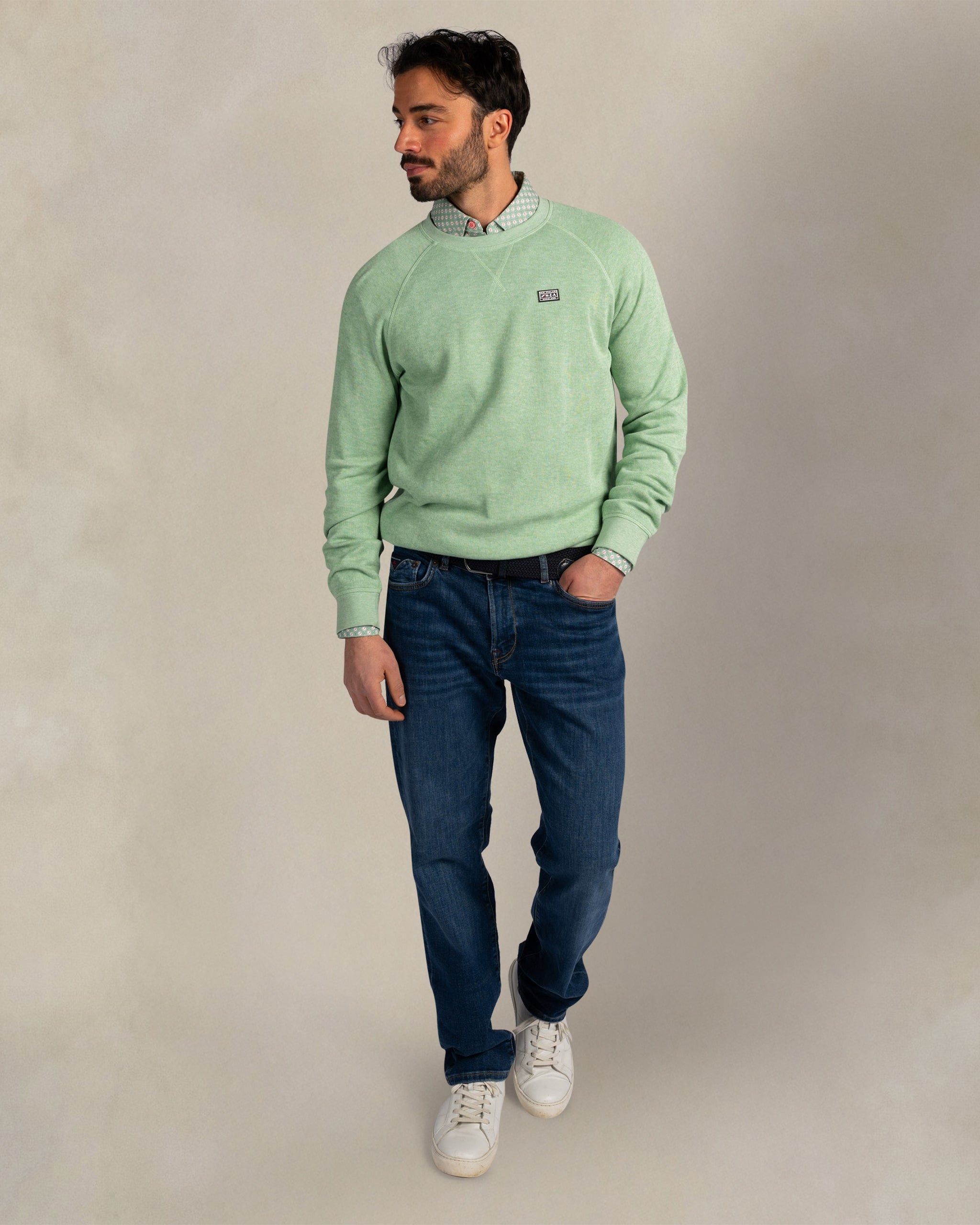Groene 100% katoenen sweater Groene 100% katoenen sweater