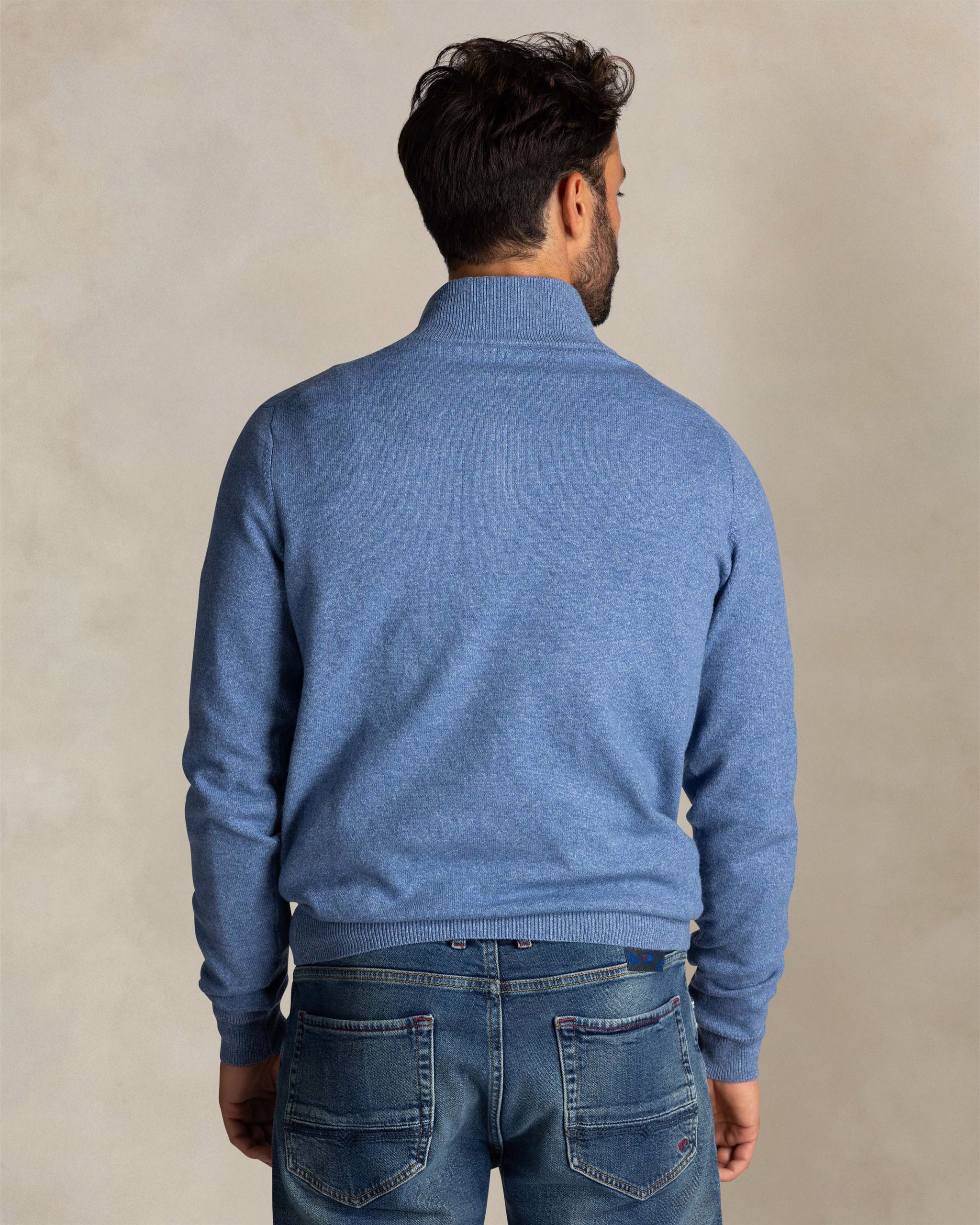 Blue half zip knitwear Blue half zip knitwear