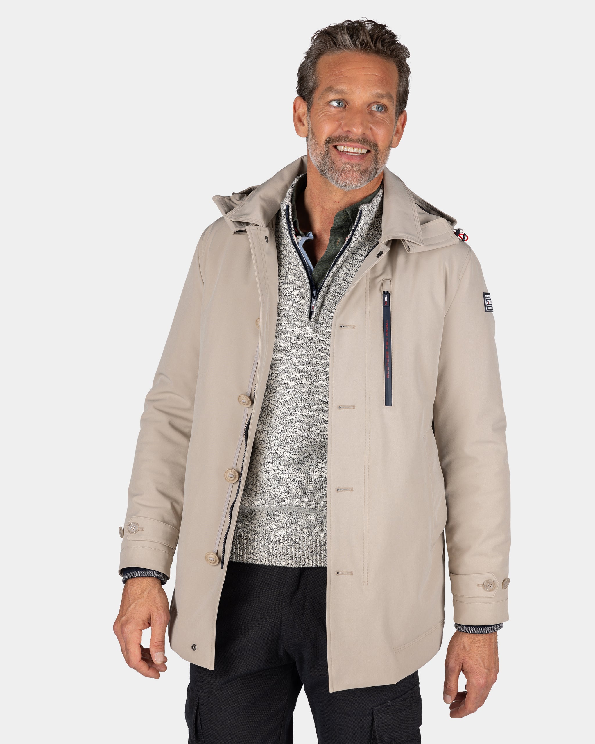 Sandfarbener Parka mit Kapuze - Shimmering Sand Sandfarbener Parka mit Kapuze - Shimmering Sand